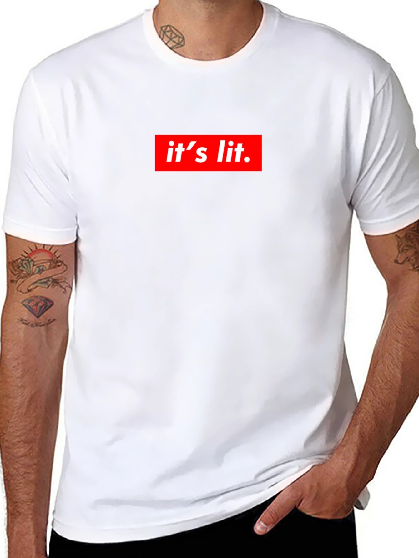 Its Lit Graphic Tee - Trendy Statement Shirt