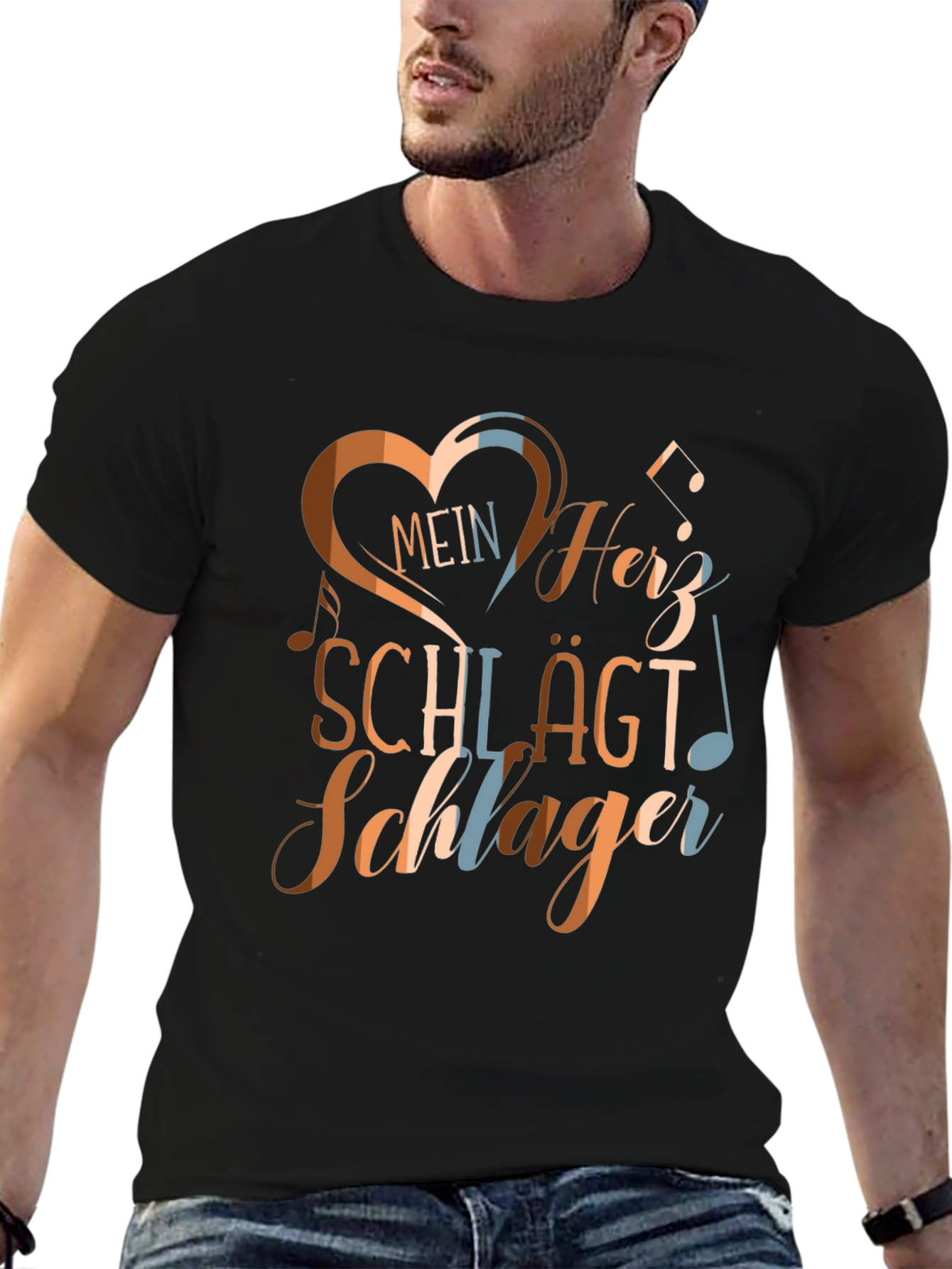 Mein Herz Schlager T-Shirt - Music Lover Tee