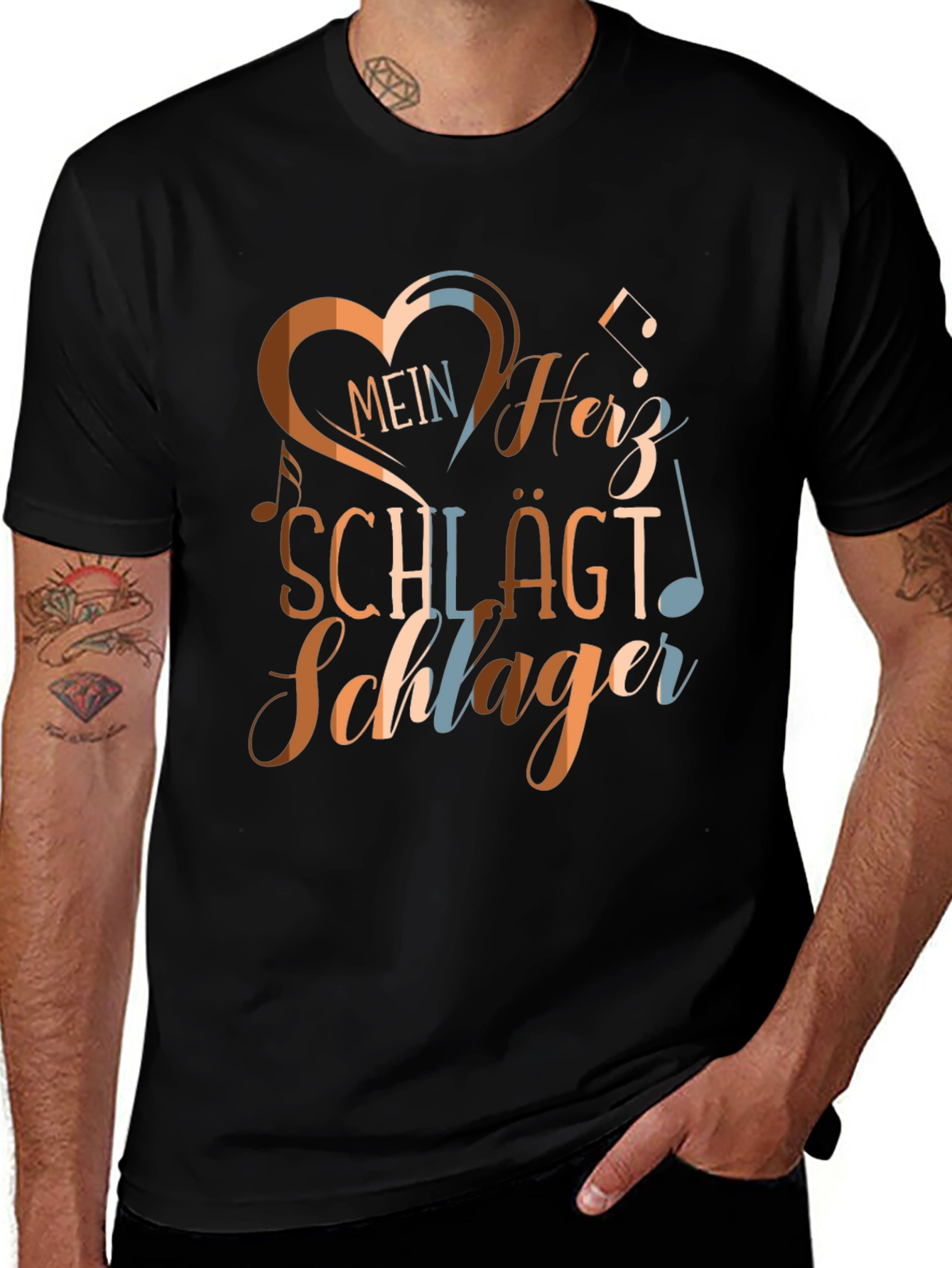 Mein Herz Schlager T-Shirt - Music Lover Tee