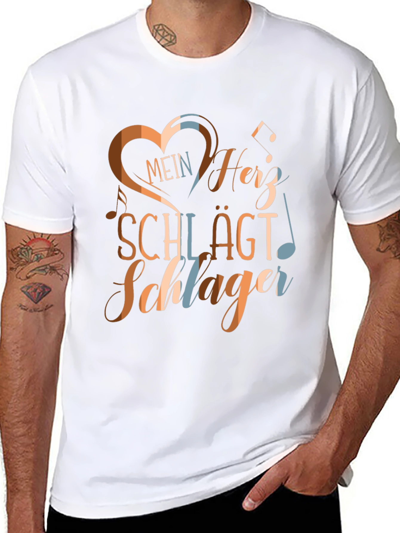 Mein Herz Schlager T-Shirt - Music Lover Tee
