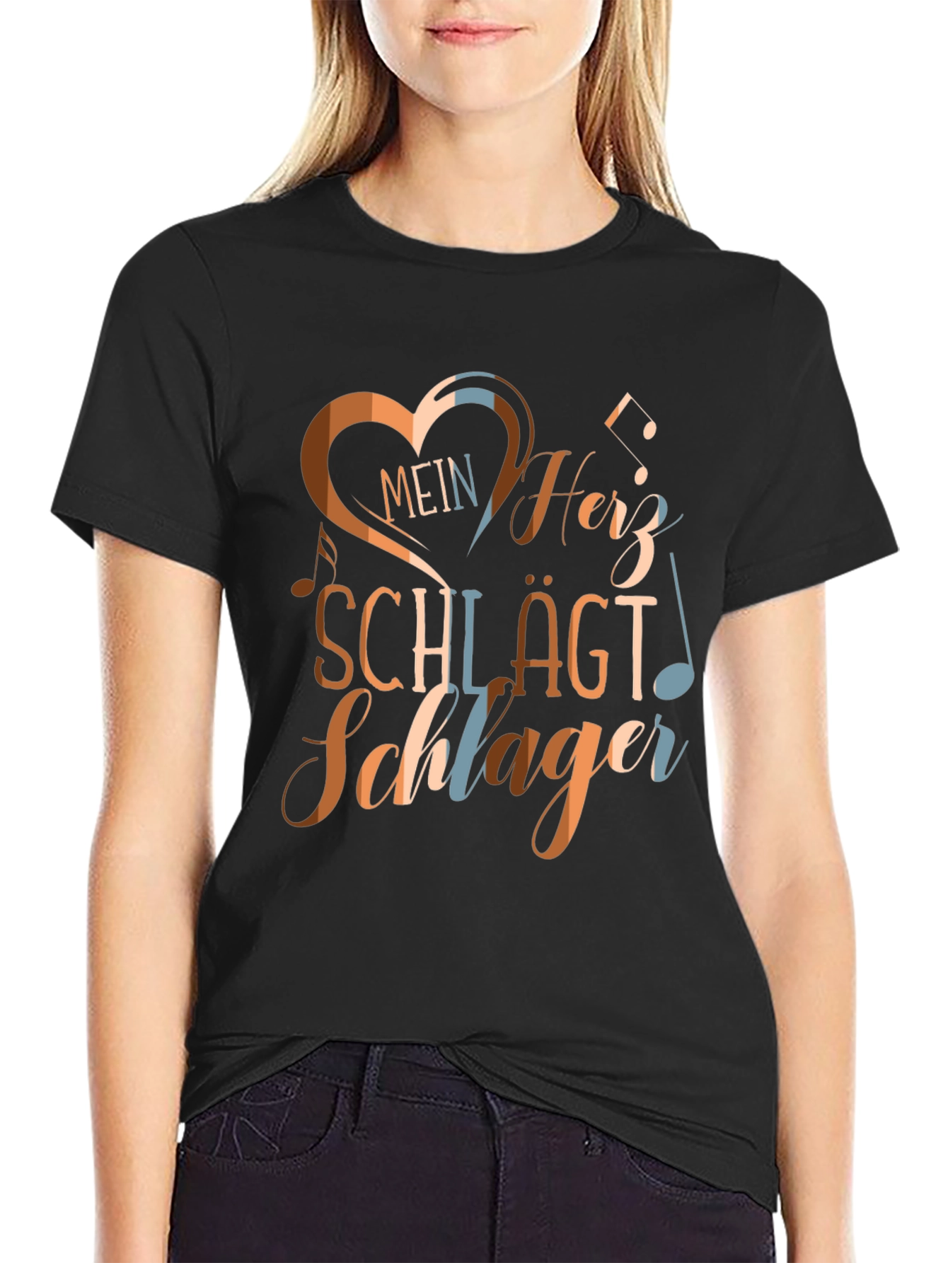Mein Herz Schlager T-Shirt - Music Lover Tee