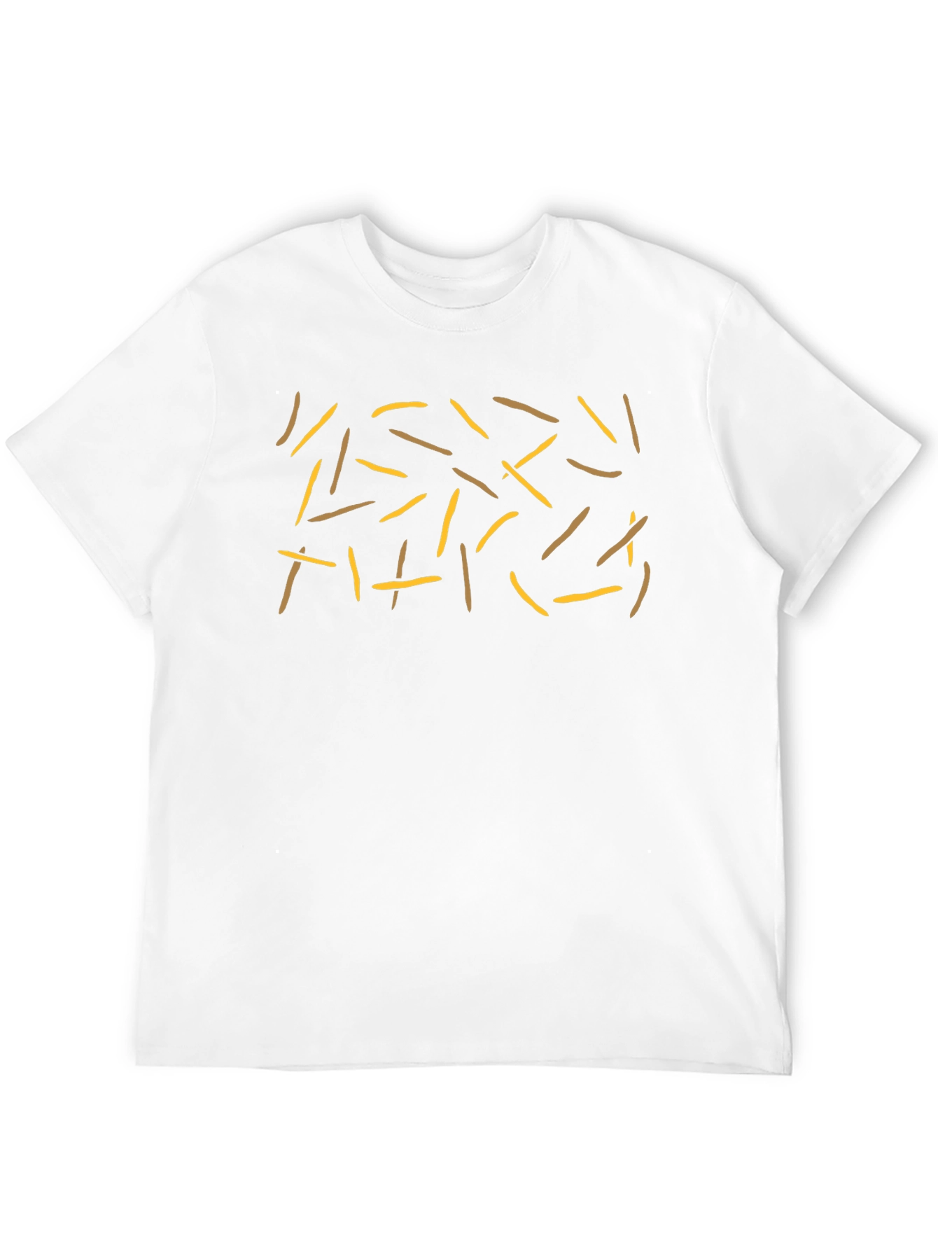 French Fry Print Tee - Unisex Black T-Shirt