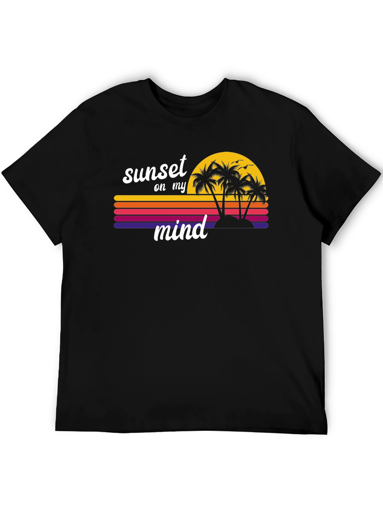 Sunset on My Mind Tee - Retro Beach Vibes