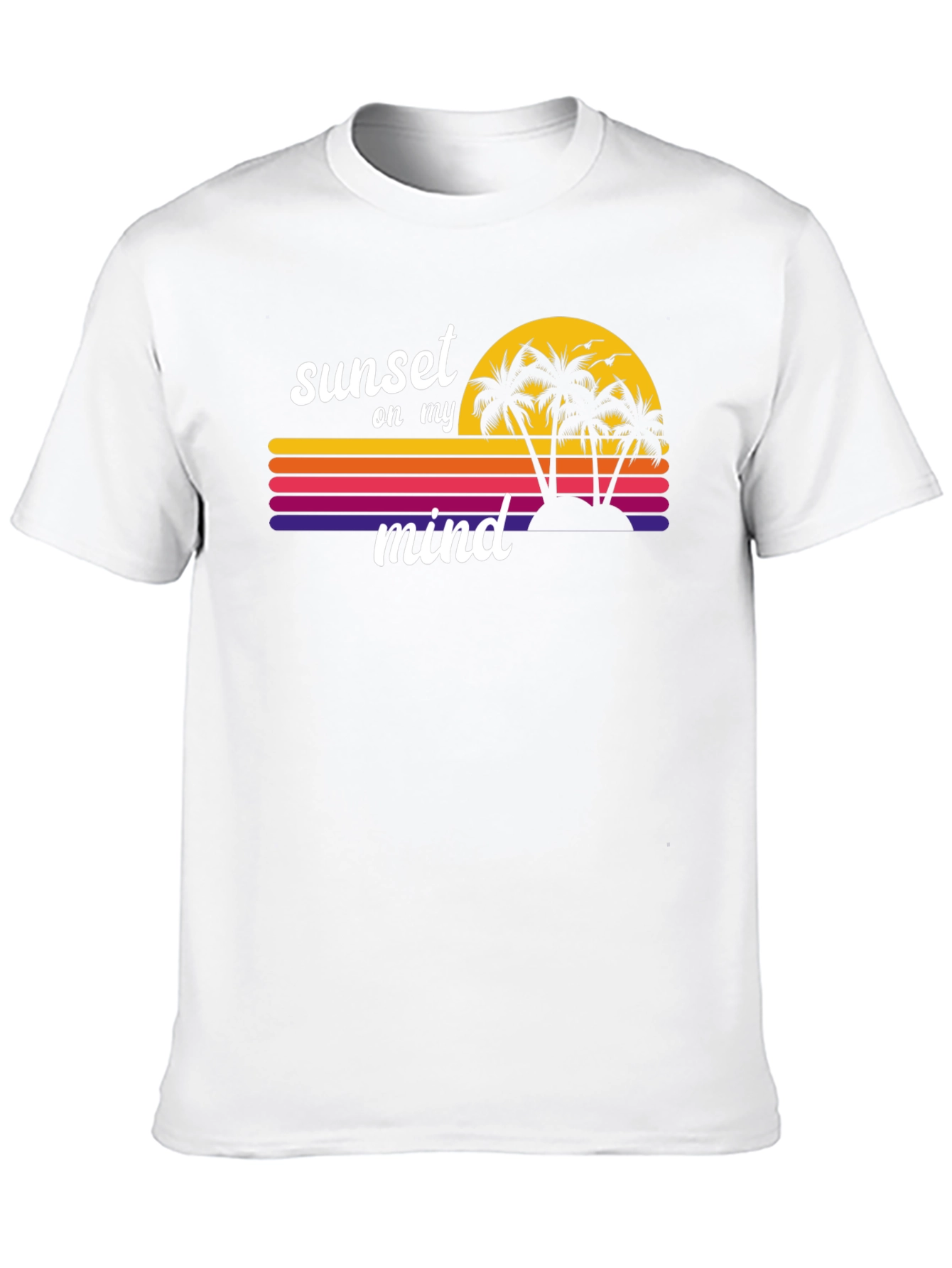 Sunset on My Mind Tee - Retro Beach Vibes