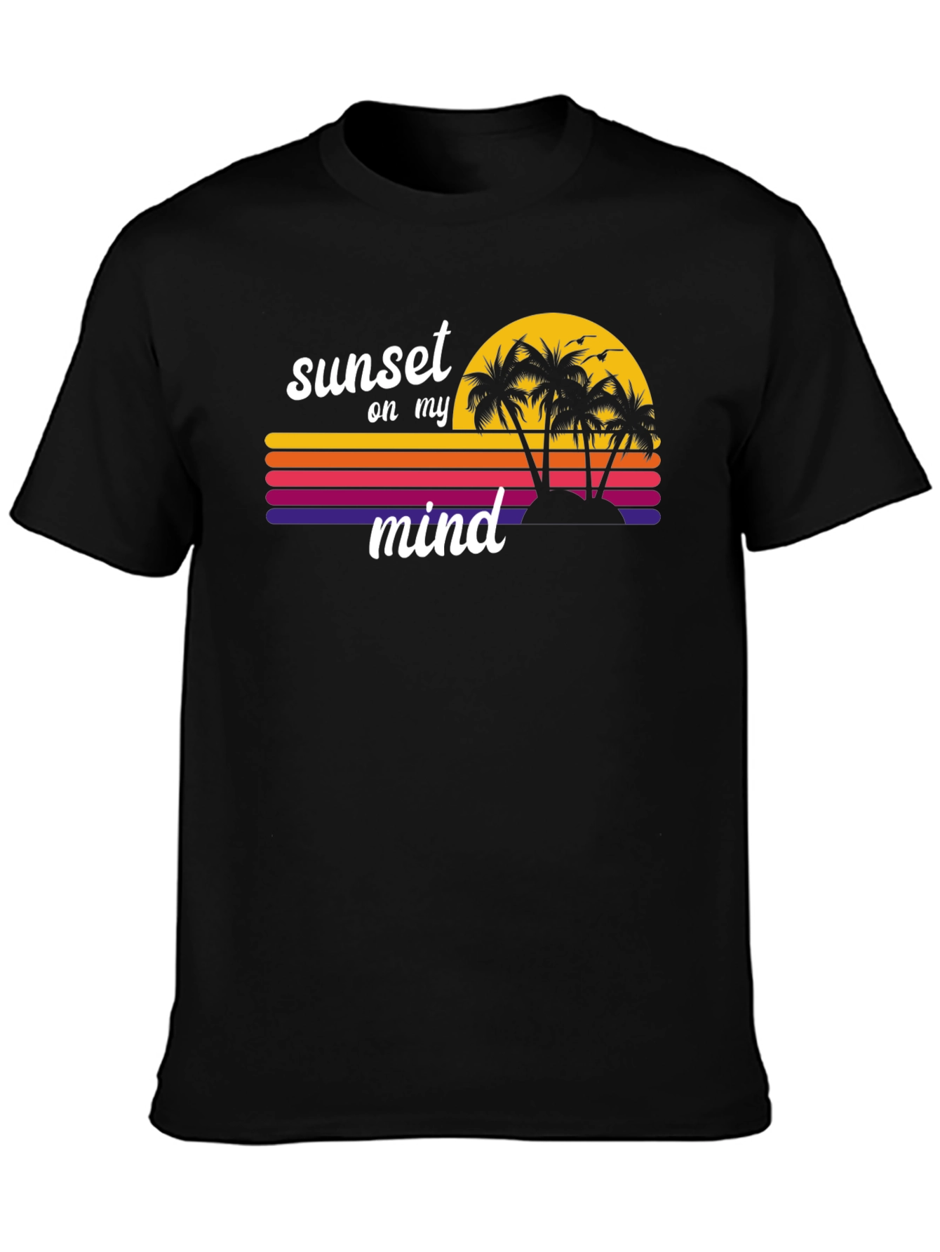 Sunset on My Mind Tee - Retro Beach Vibes
