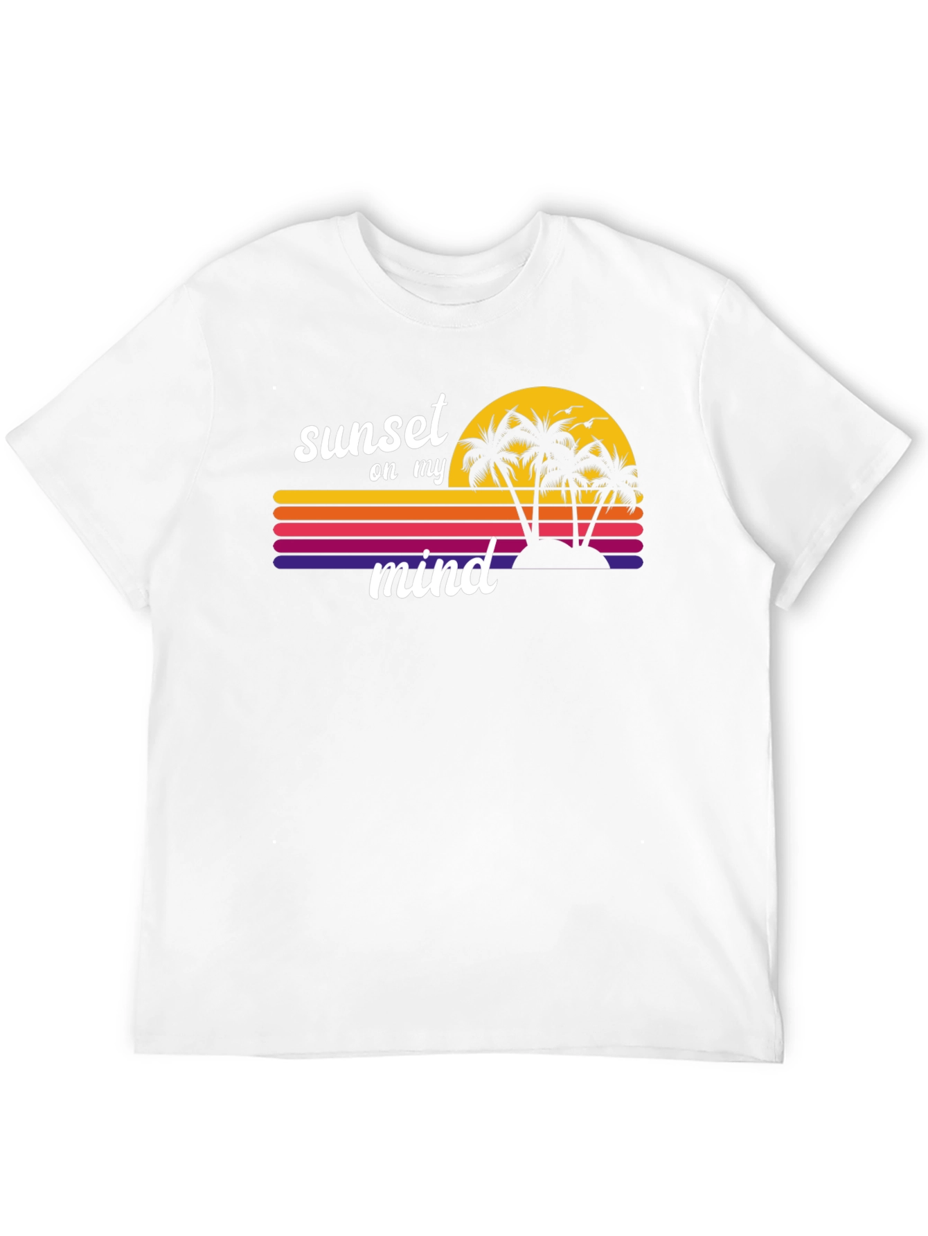 Sunset on My Mind Tee - Retro Beach Vibes