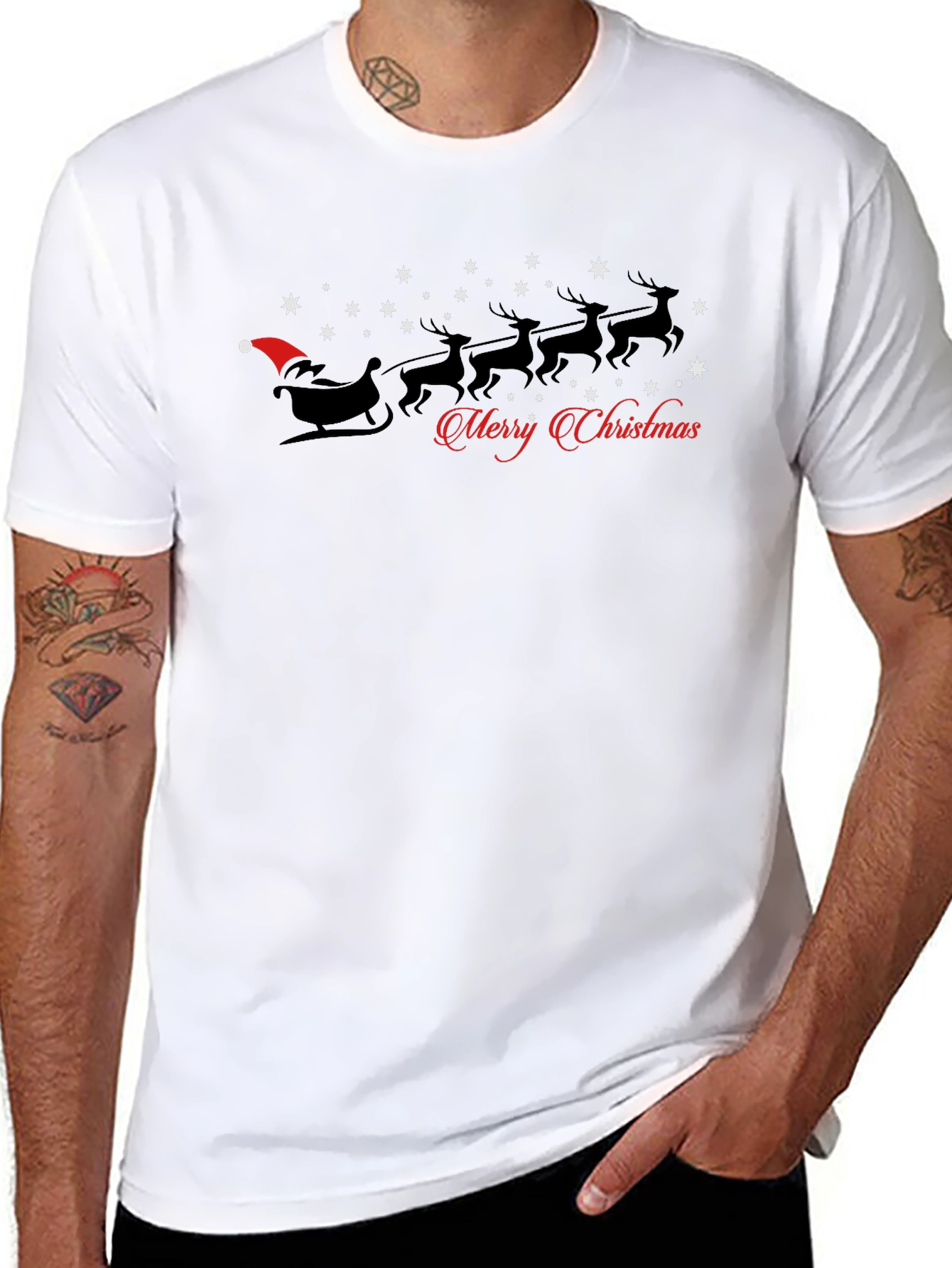 Christmas Sleigh Graphic T-Shirt
