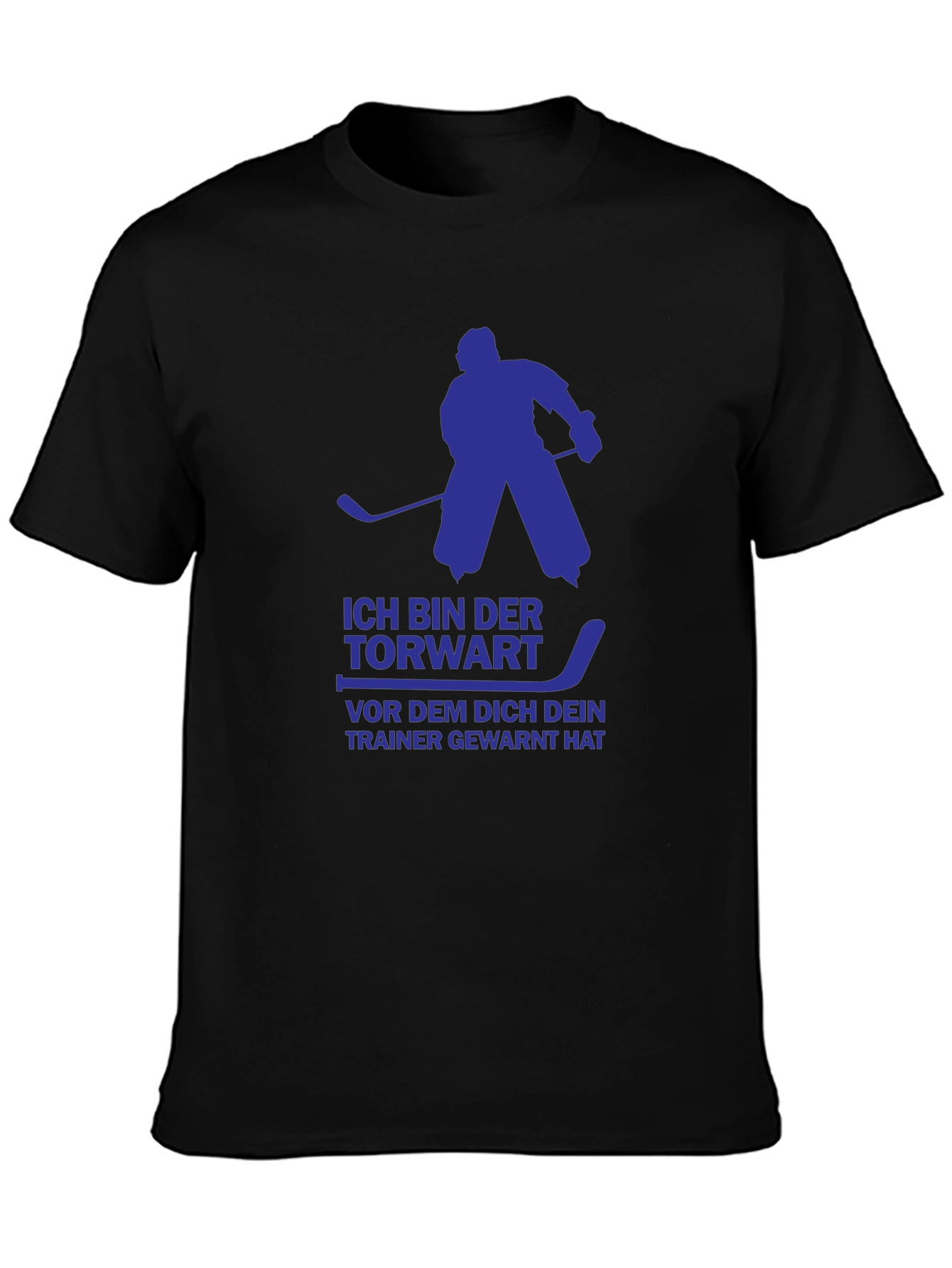 Hockey Goalie Graphic T-Shirt - German Text Design