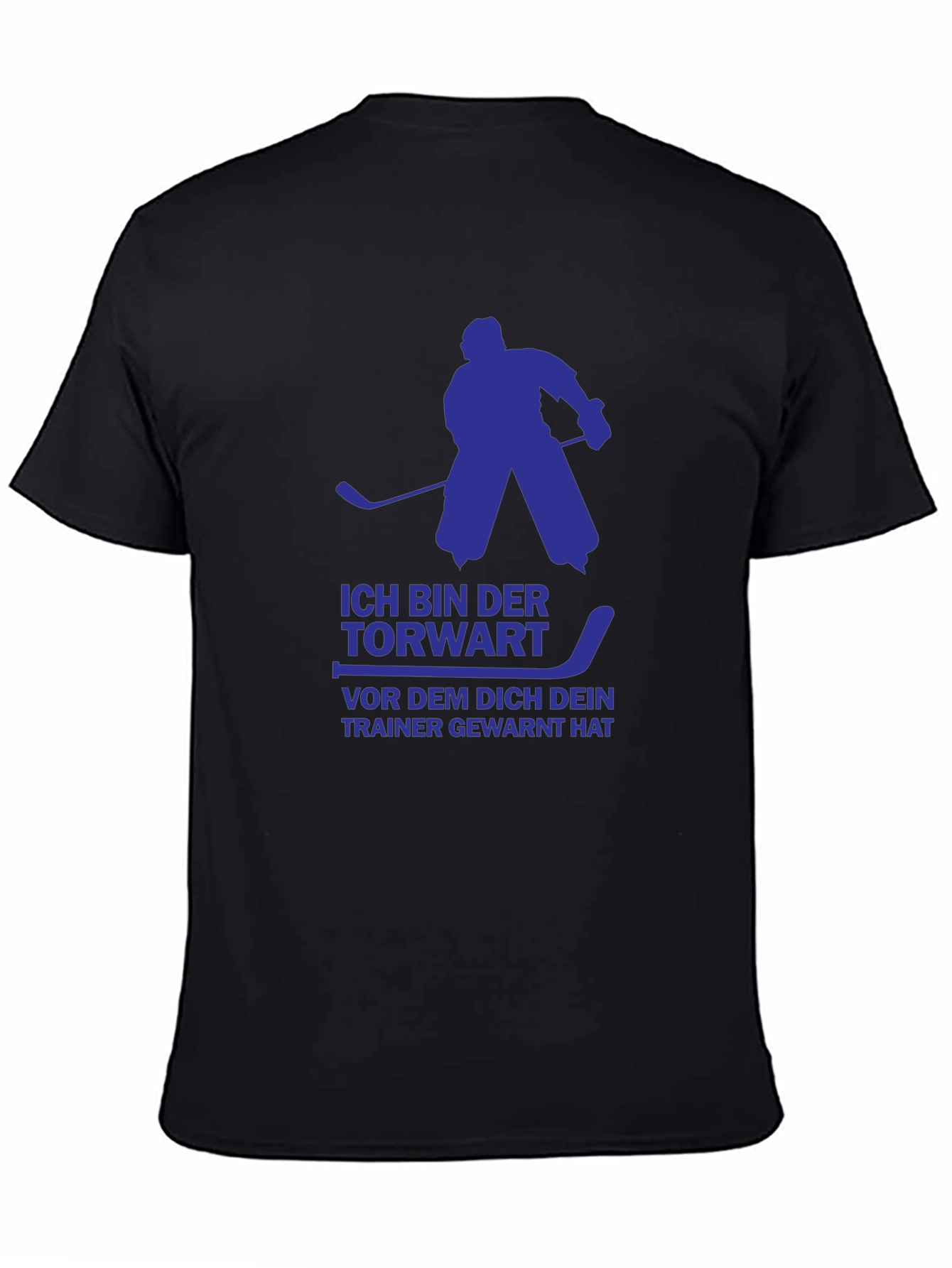 Hockey Goalie Graphic T-Shirt - German Text Design