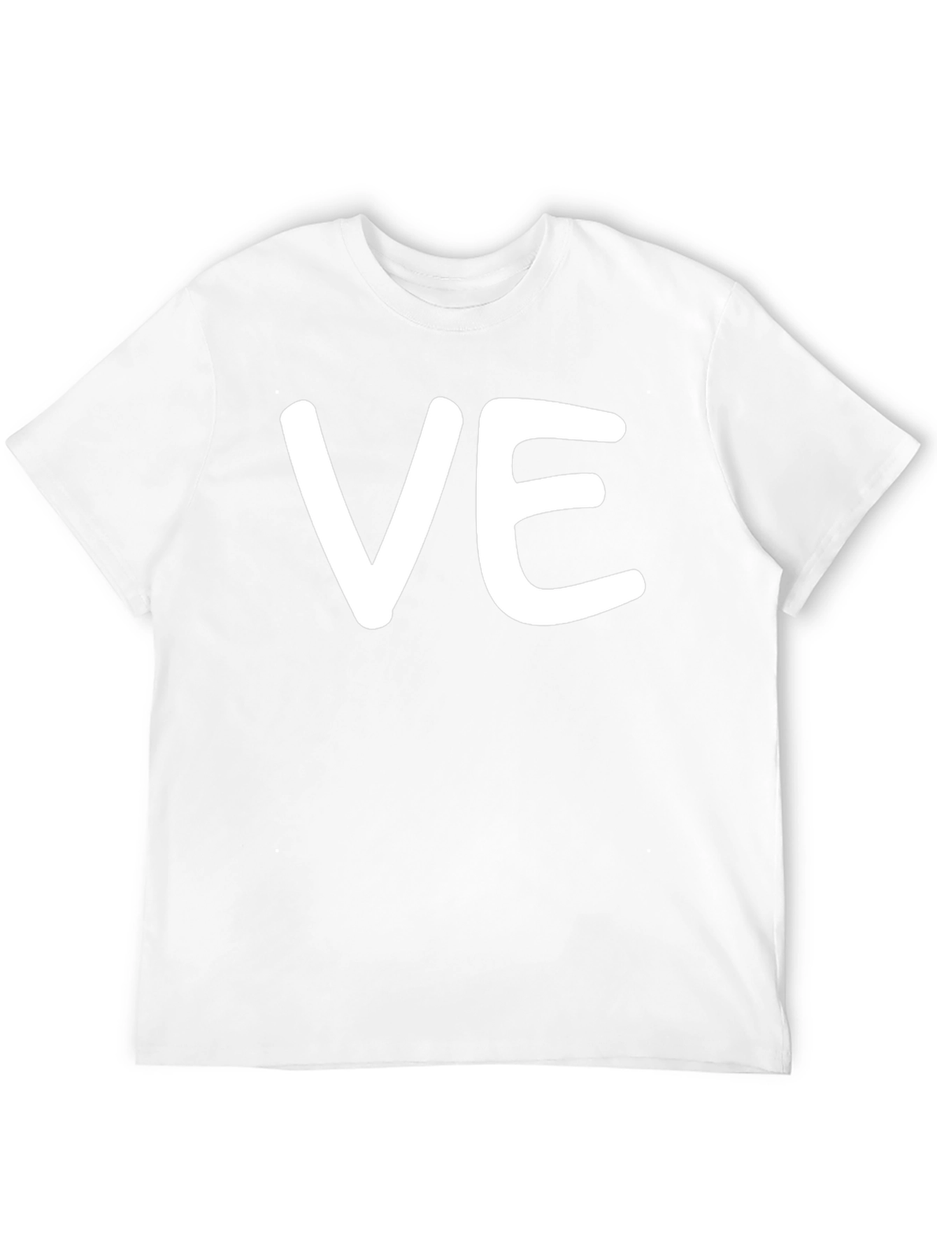 VE Graphic Print Black Cotton T-Shirt