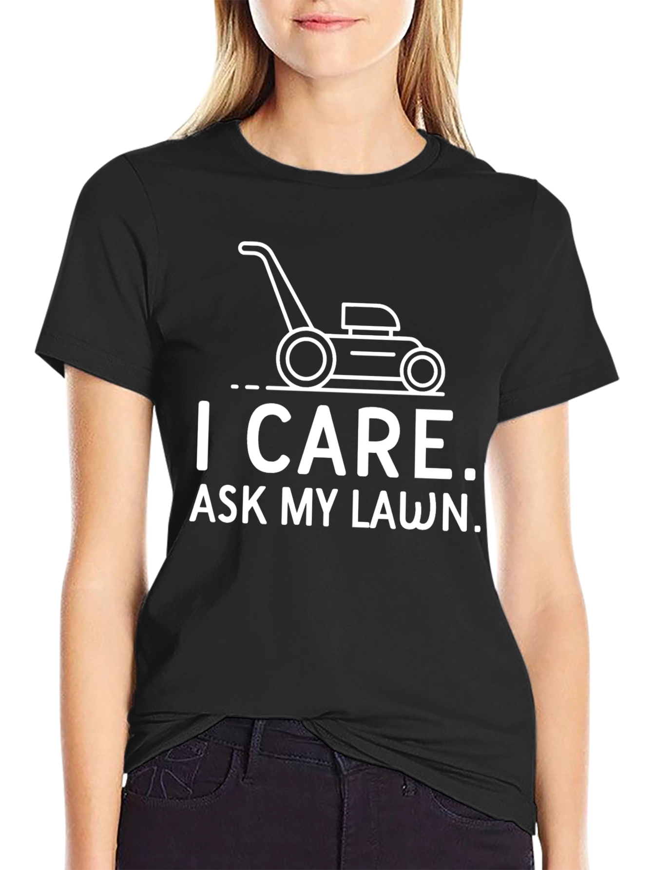 I Care Ask My Lawn Graphic Tee