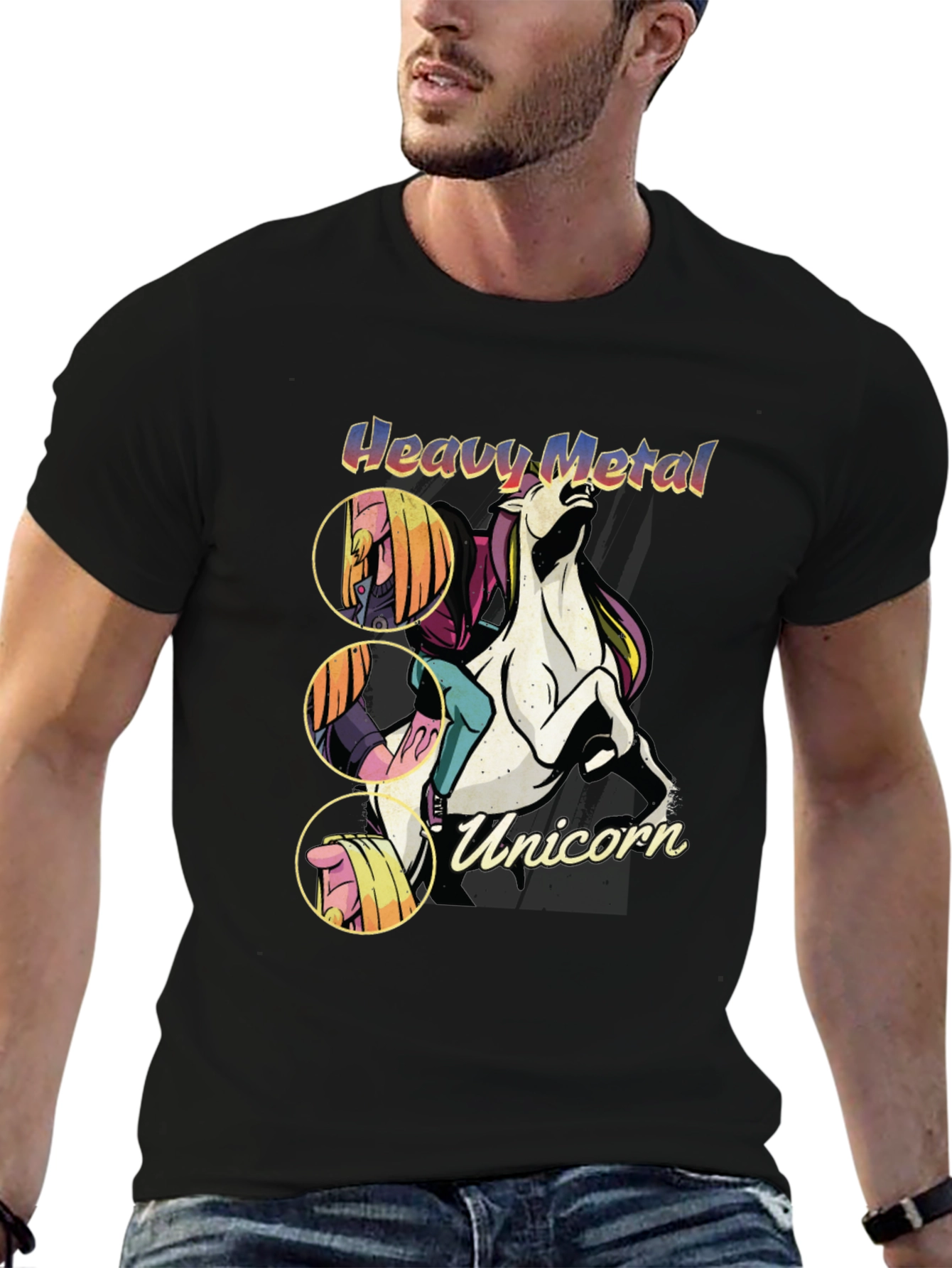Heavy Metal Unicorn Graphic Tee