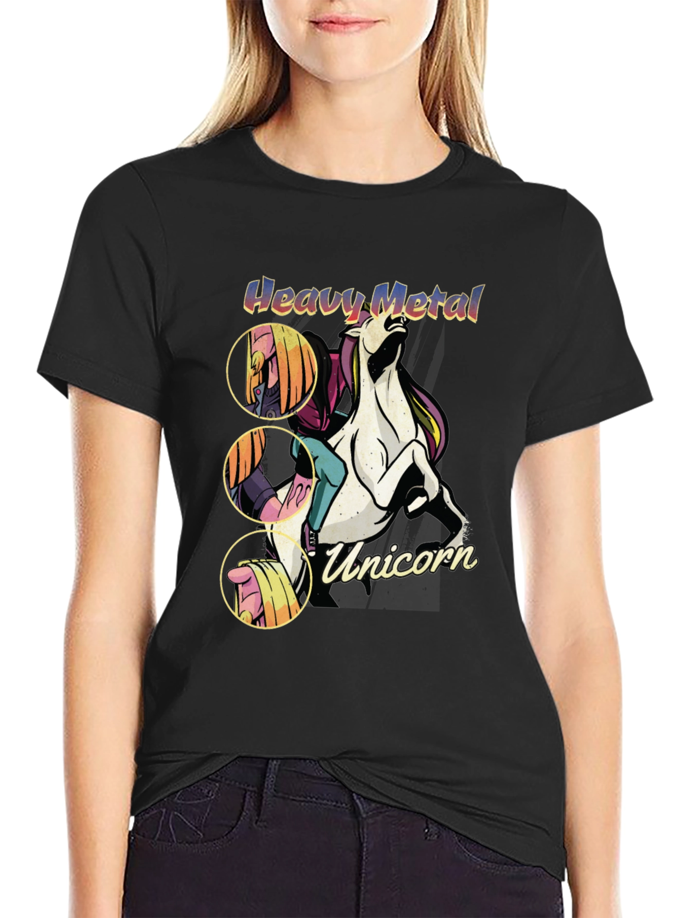 Heavy Metal Unicorn Graphic Tee
