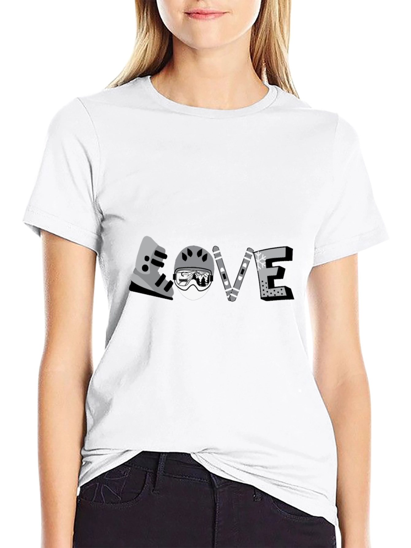 Skiing Love T-Shirt Winter Sports Apparel