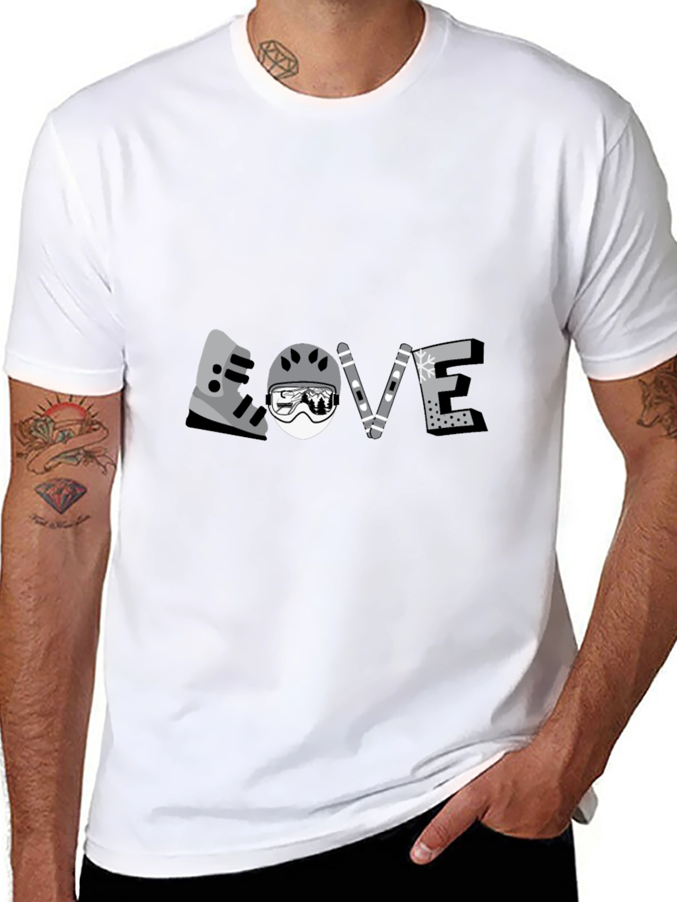 Skiing Love T-Shirt Winter Sports Apparel