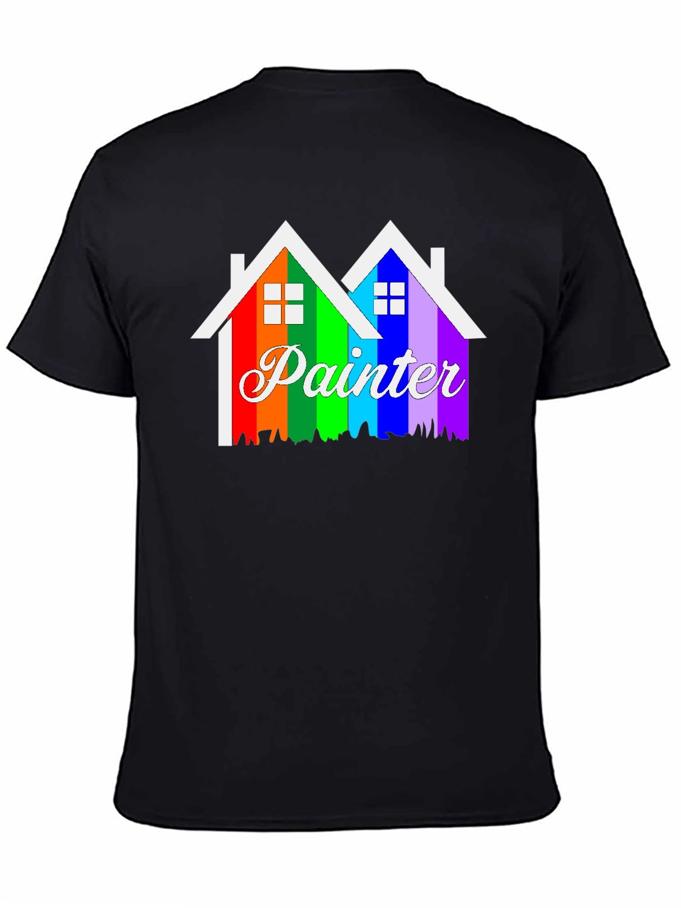 Rainbow Painter House Graphic T-Shirt