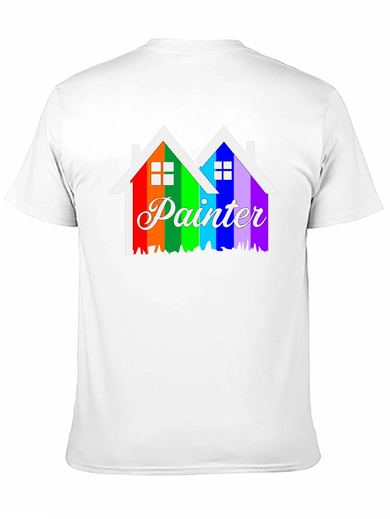 Rainbow Painter House Graphic T-Shirt