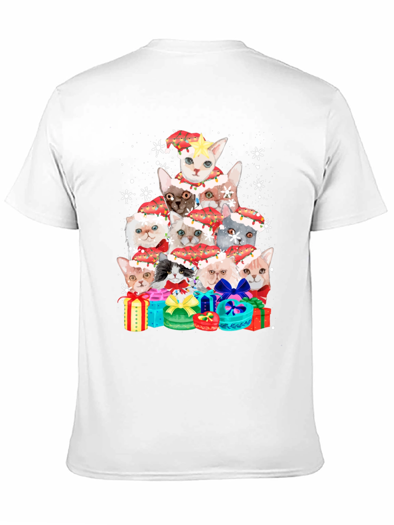 Festive Cats Christmas Tree T-Shirt