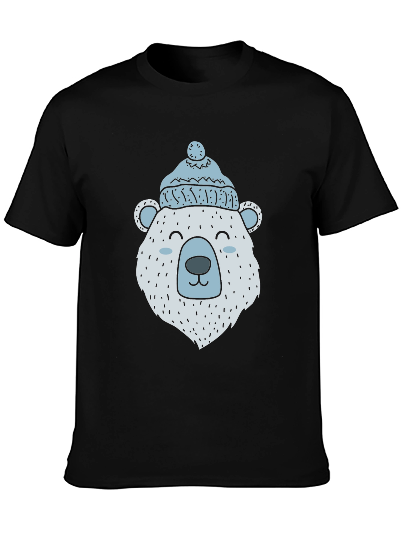 Bear With Hat Black T-Shirt