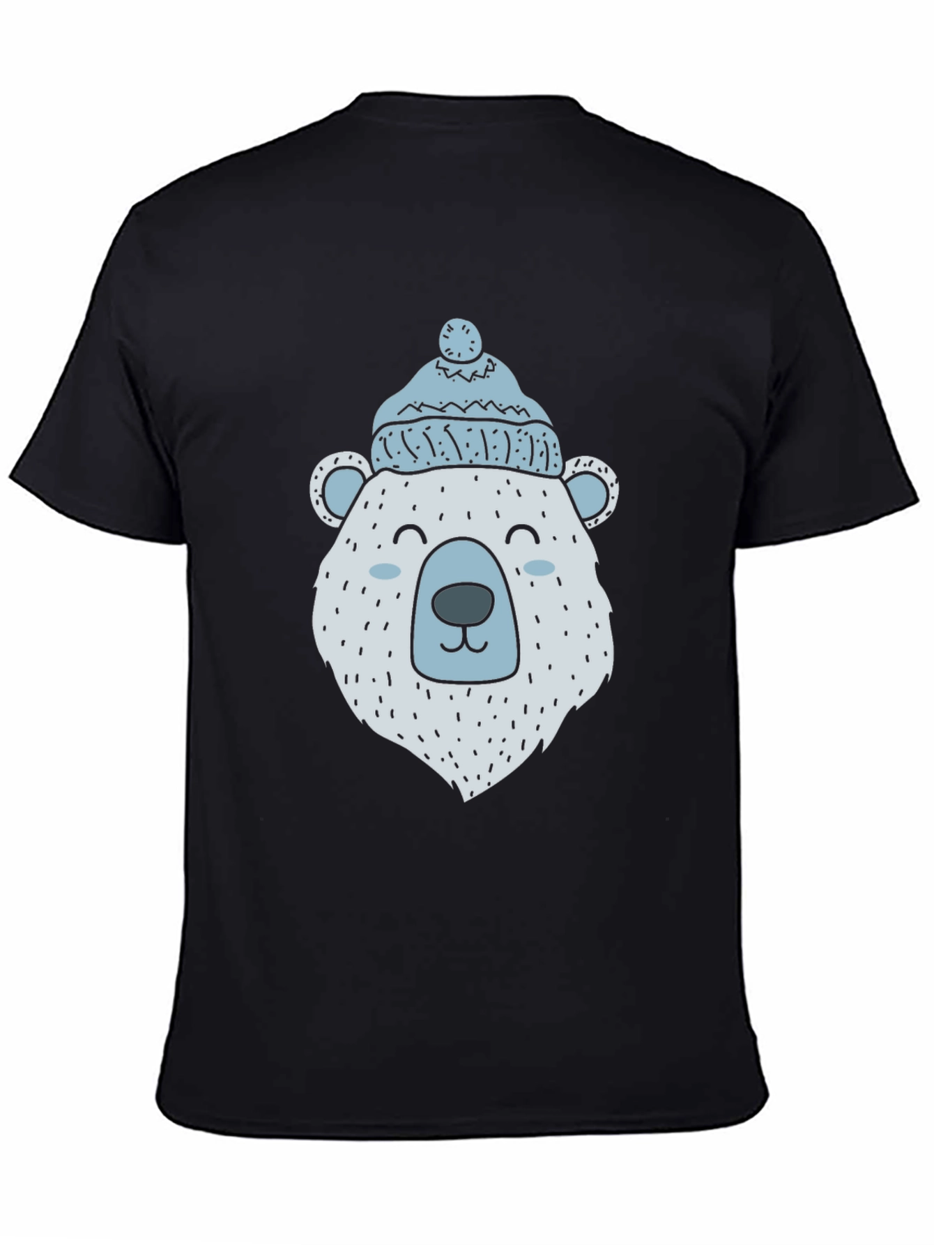 Bear With Hat Black T-Shirt
