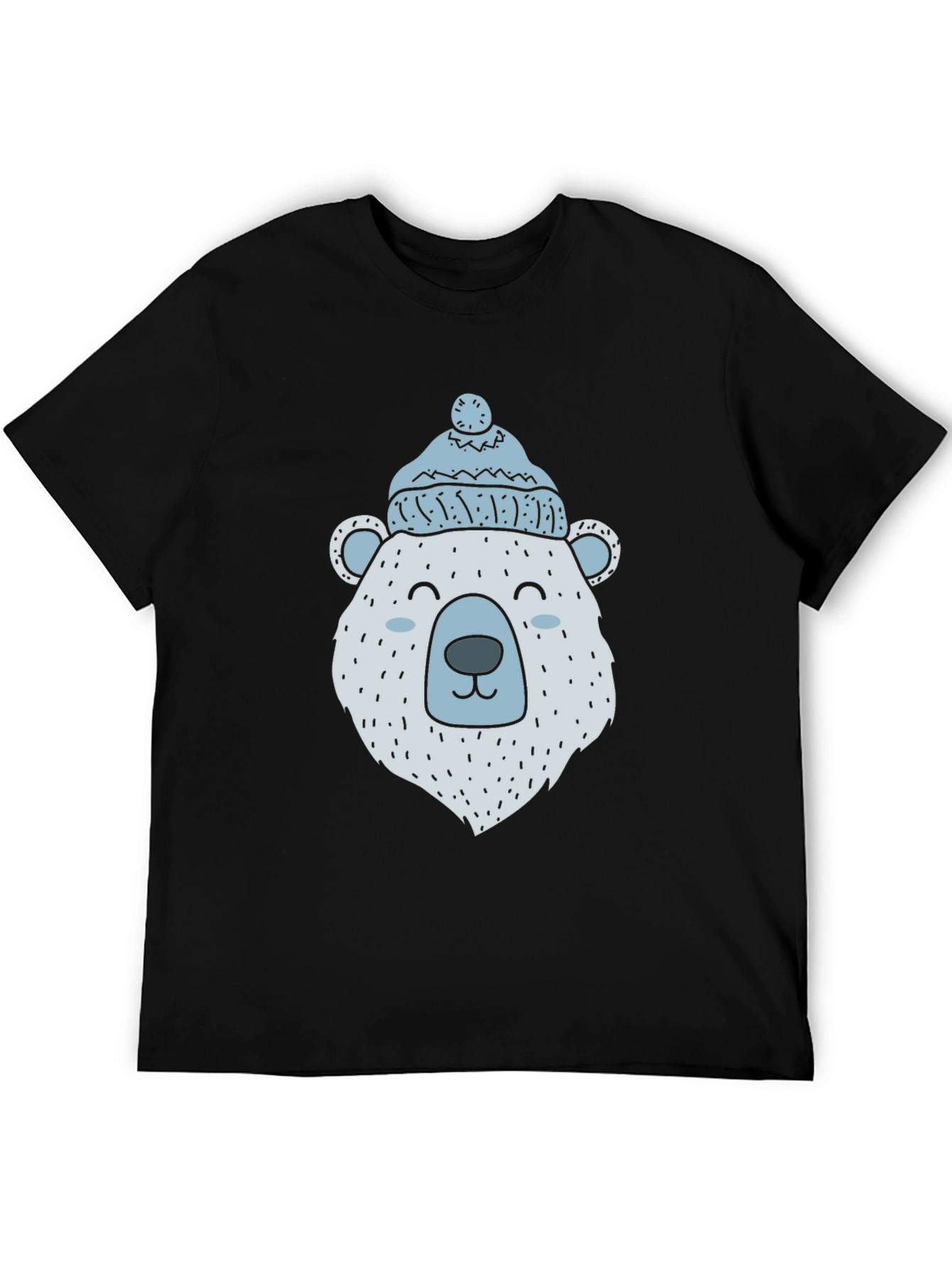 Bear With Hat Black T-Shirt