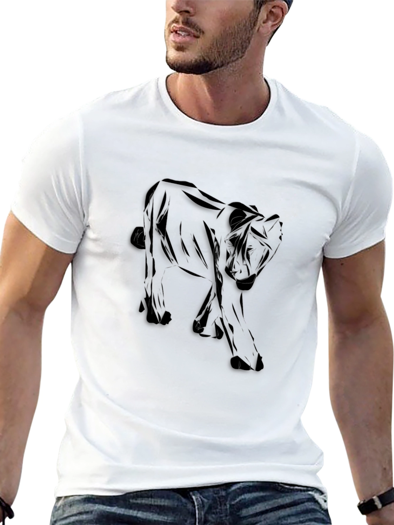 Black Lion Graphic Tee - Stylish Mens T-Shirt