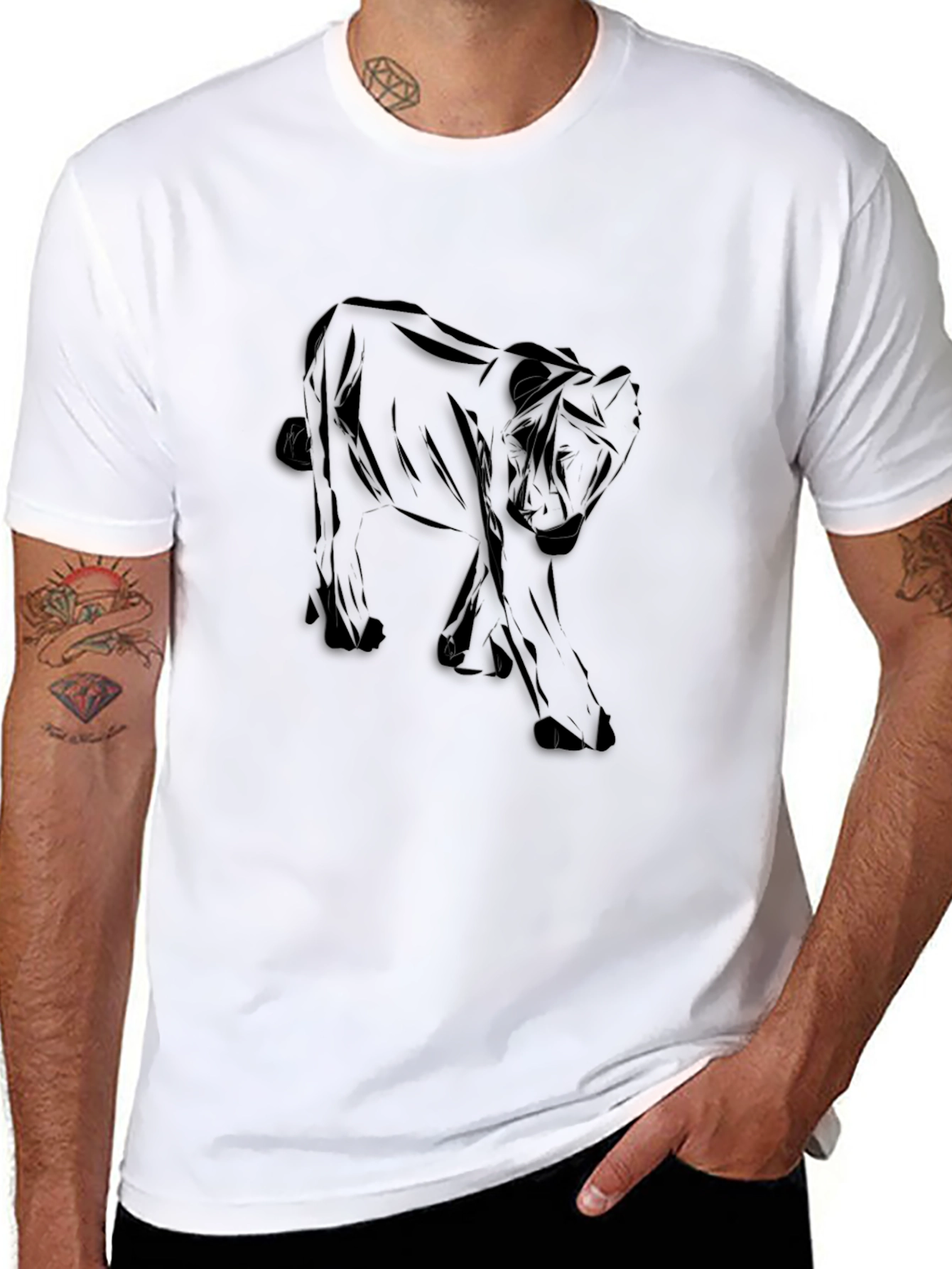 Black Lion Graphic Tee - Stylish Mens T-Shirt