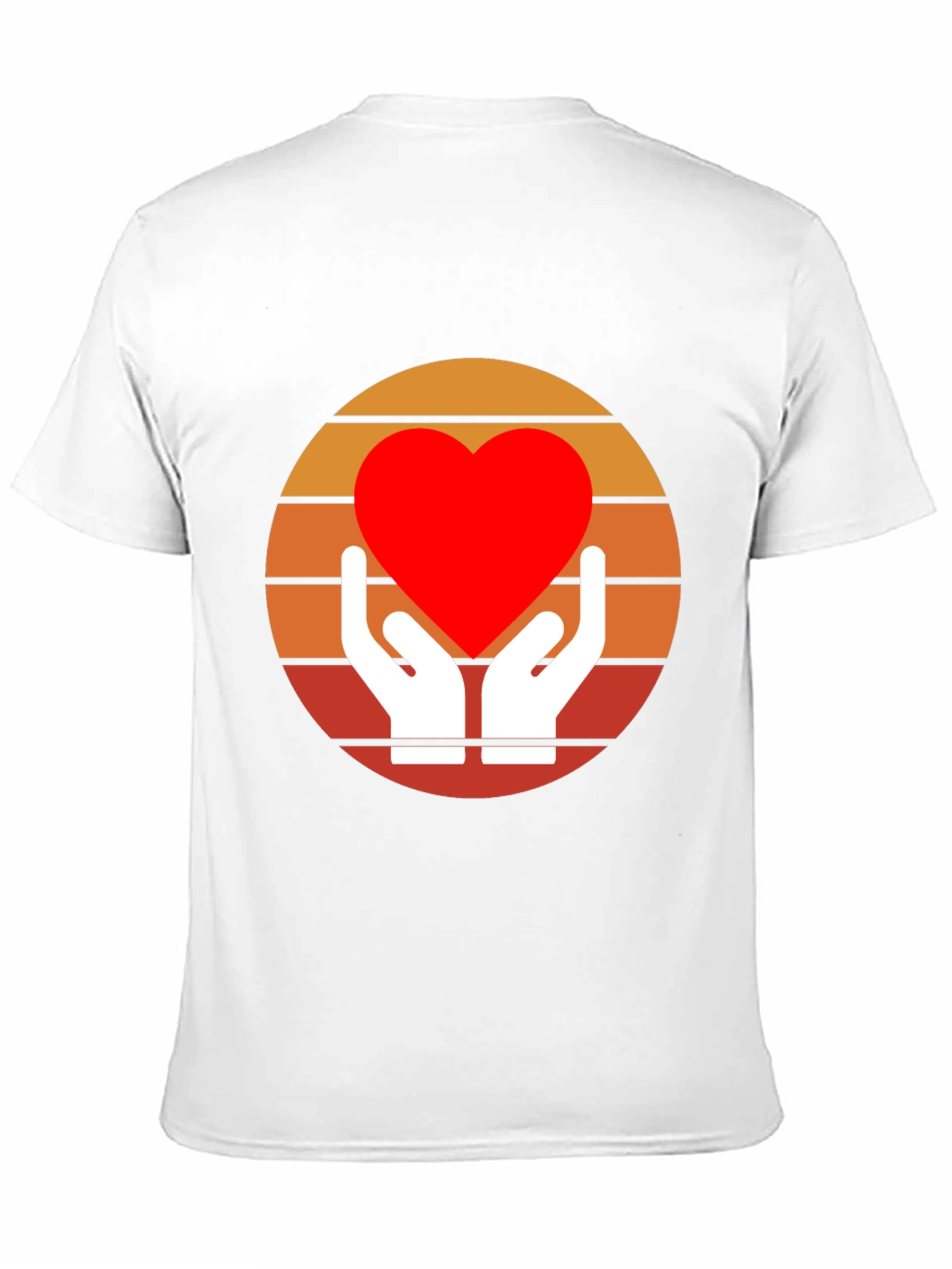 Retro Heart Hands Graphic Tee - Black
