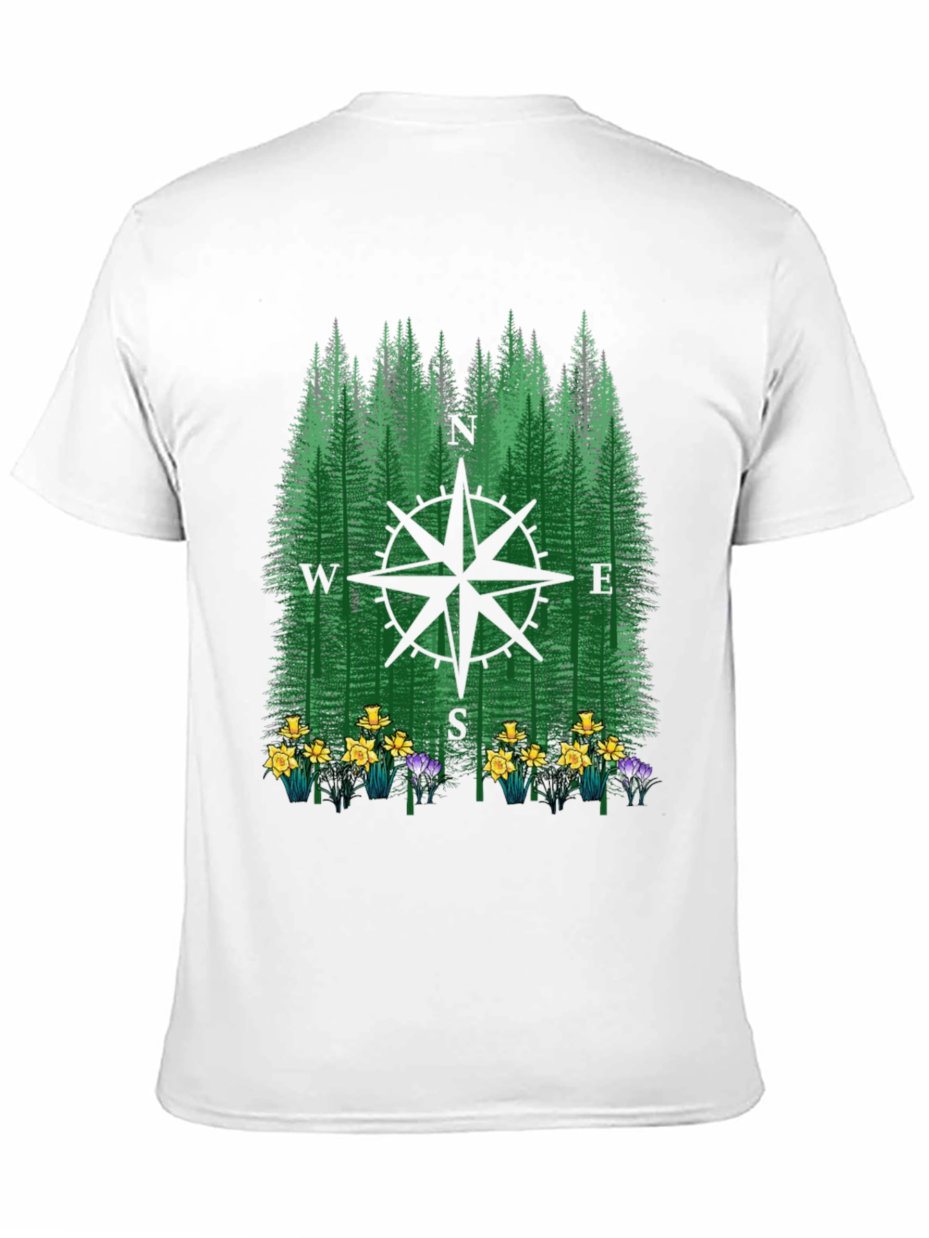 Compass Forest Graphic Tee - Nature Lovers Apparel