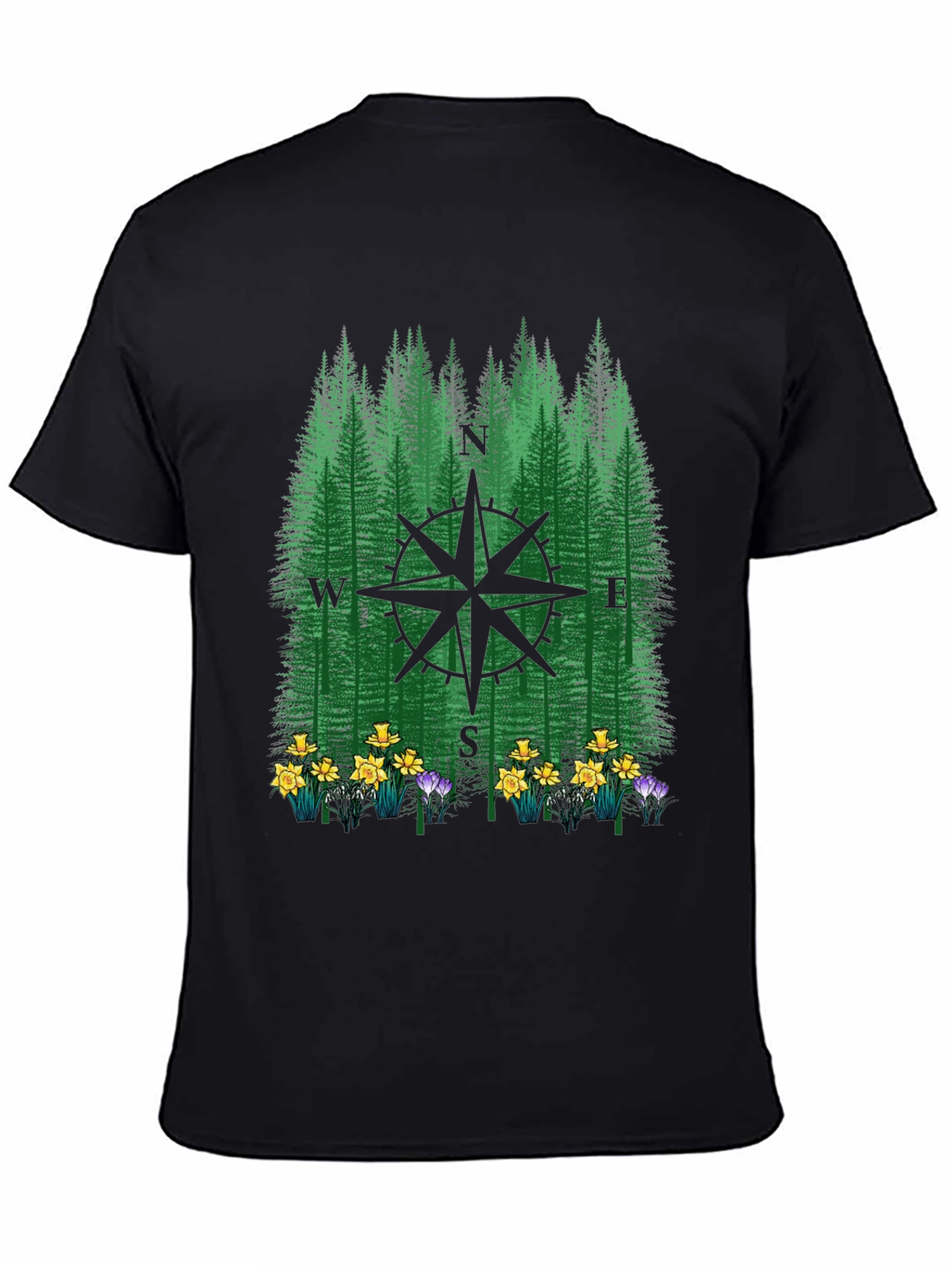 Compass Forest Graphic Tee - Nature Lovers Apparel