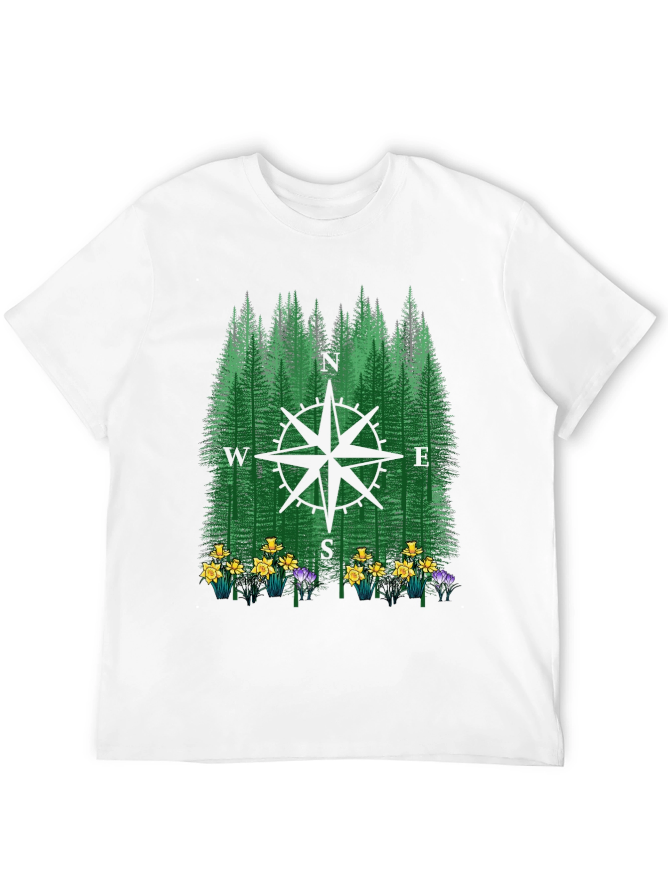 Compass Forest Graphic Tee - Nature Lovers Apparel