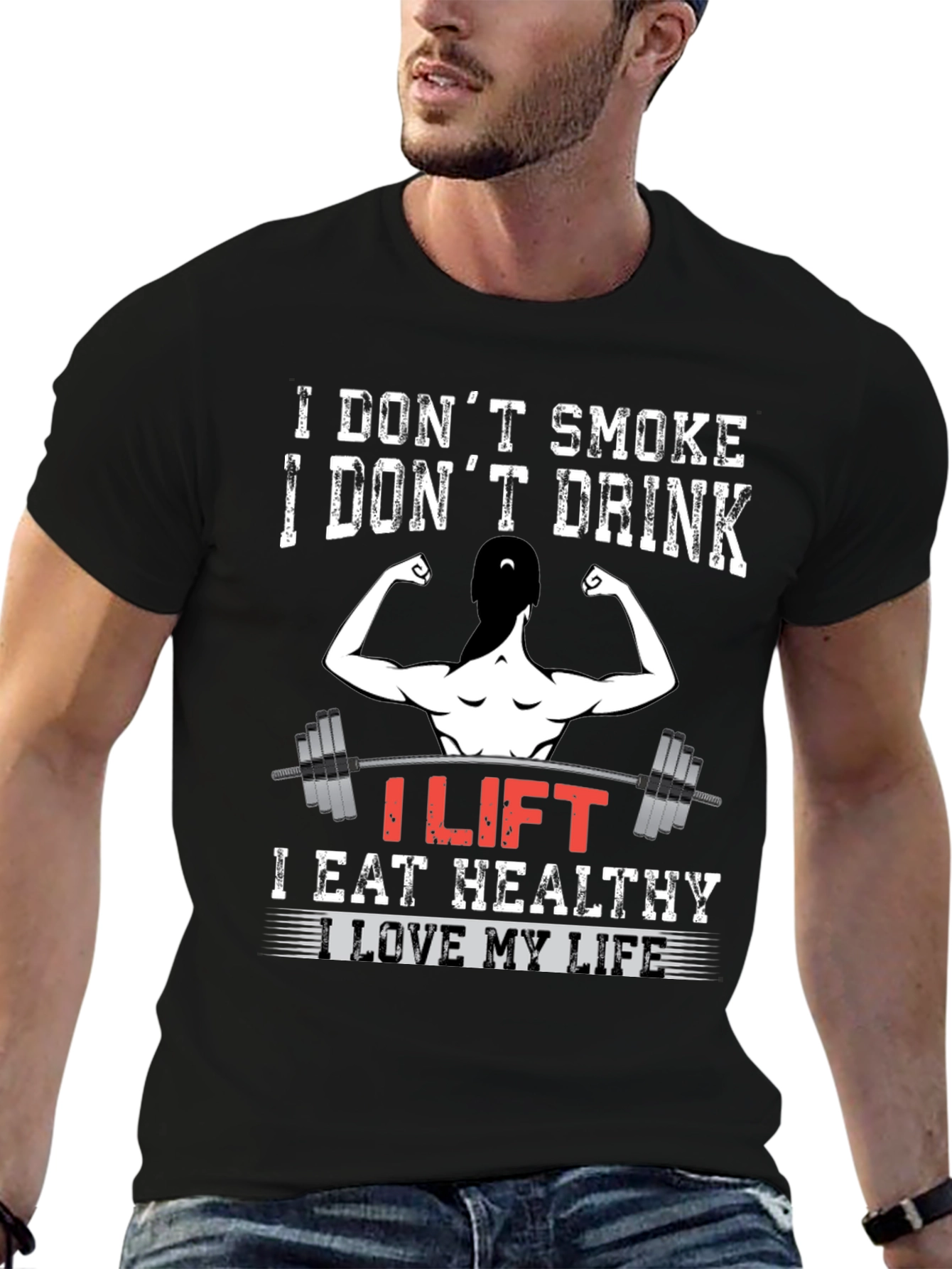 I Lift Fitness T-Shirt Gym Motivation Tee