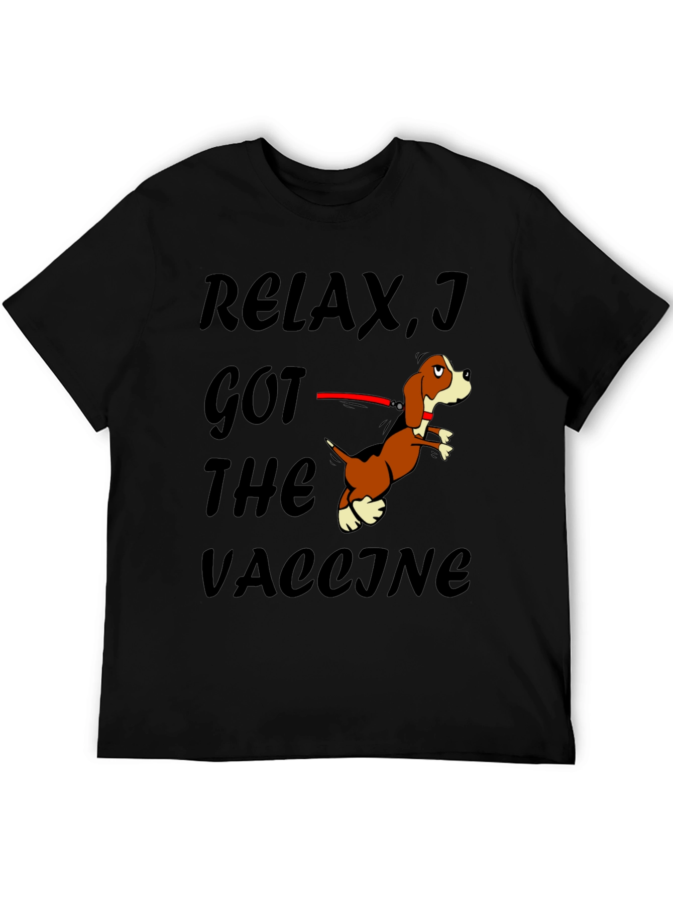 Relax I Got The Vaccine Funny Dog T-Shirt