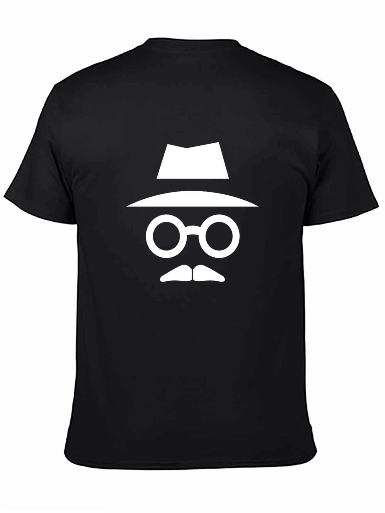Mystery Man Graphic Tee - Black Cotton T-Shirt