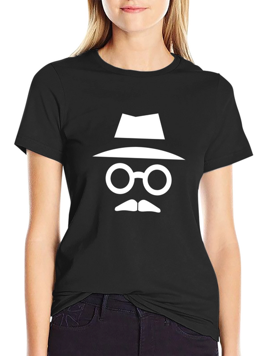 Mystery Man Graphic Tee - Black Cotton T-Shirt