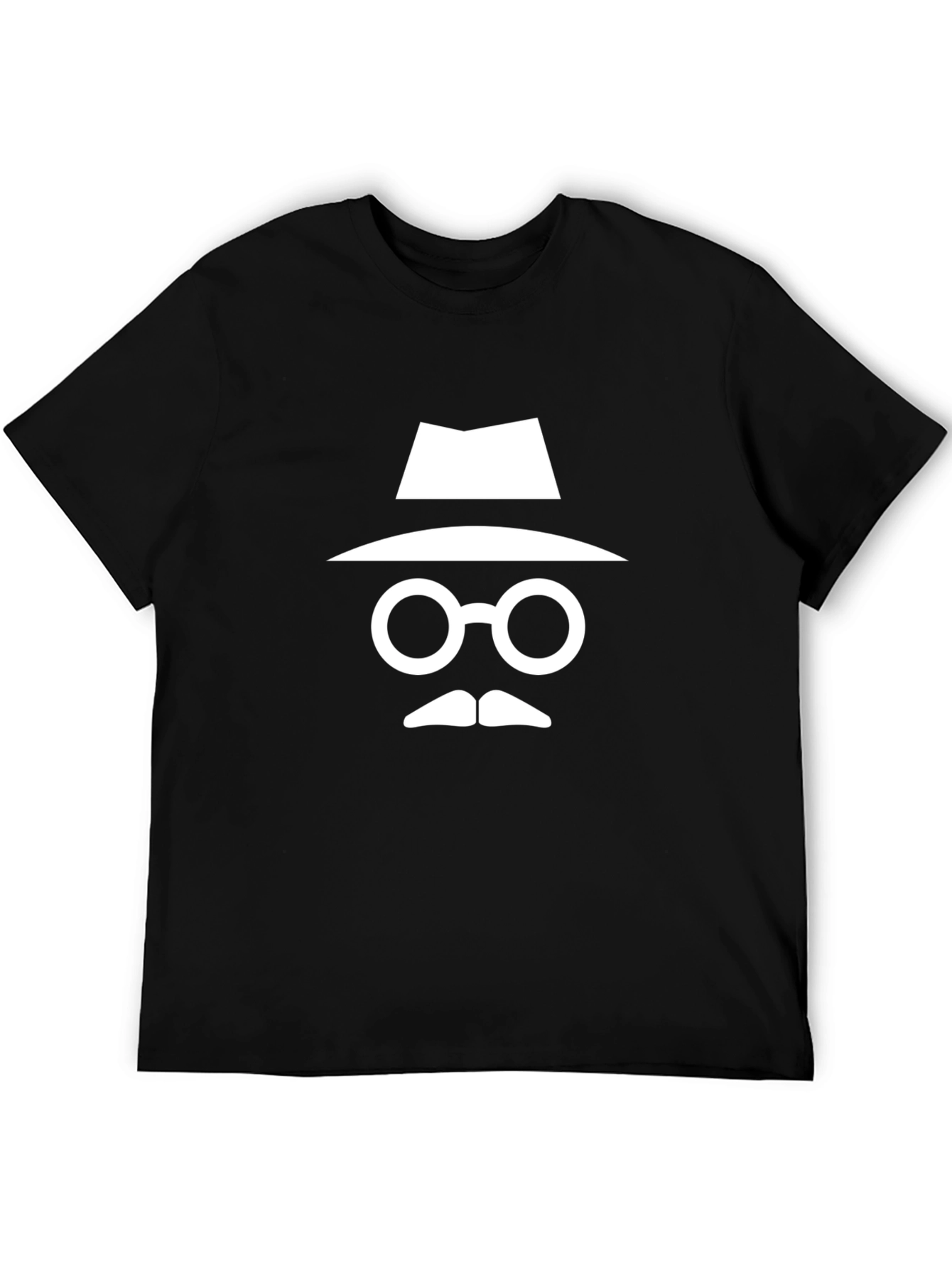 Mystery Man Graphic Tee - Black Cotton T-Shirt