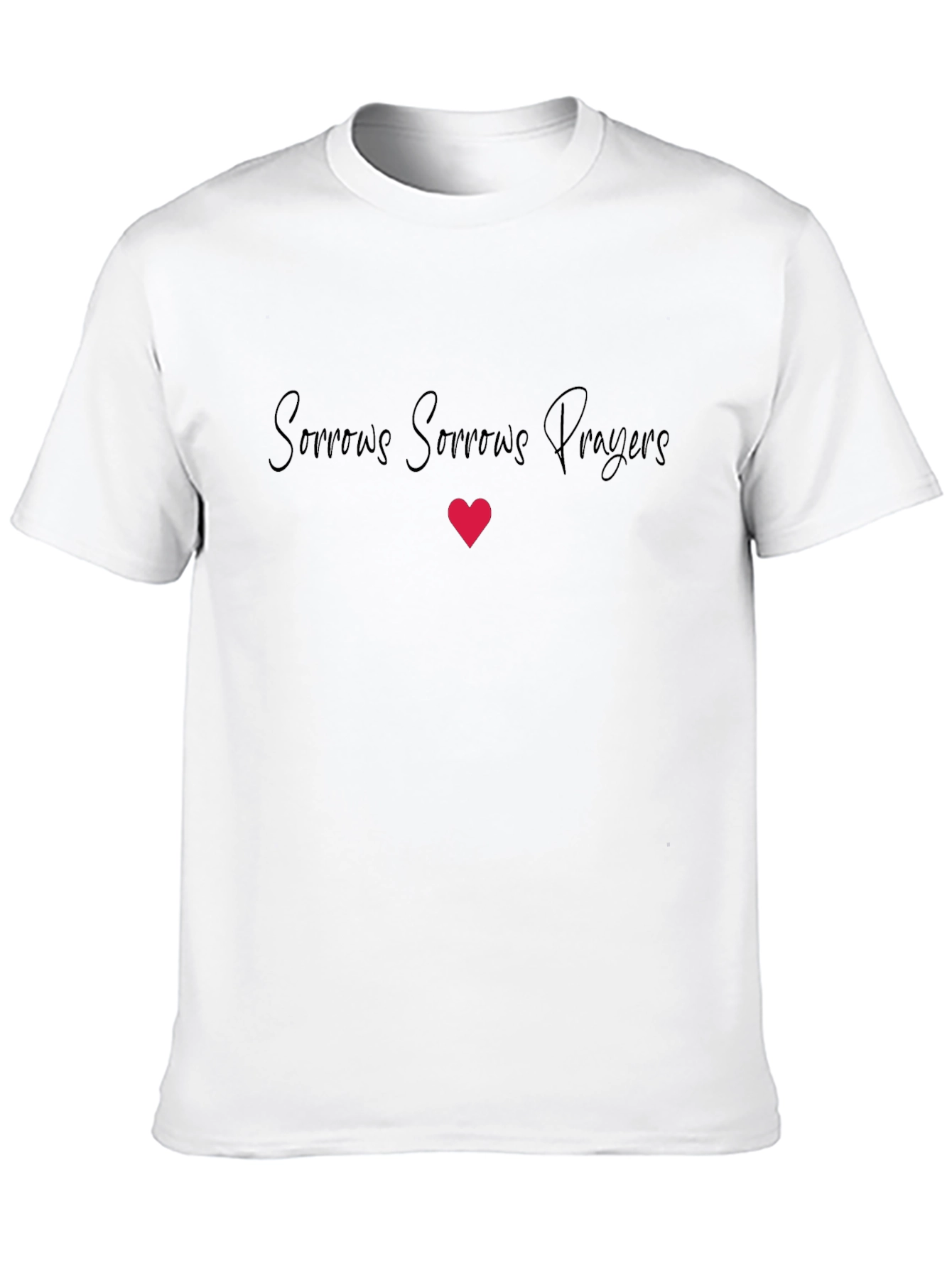 Sorrow Prayer Graphic Black T-Shirt