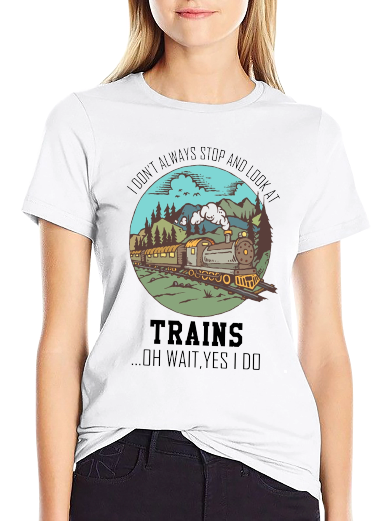 Train Lover T-Shirt - Always Look at Trains