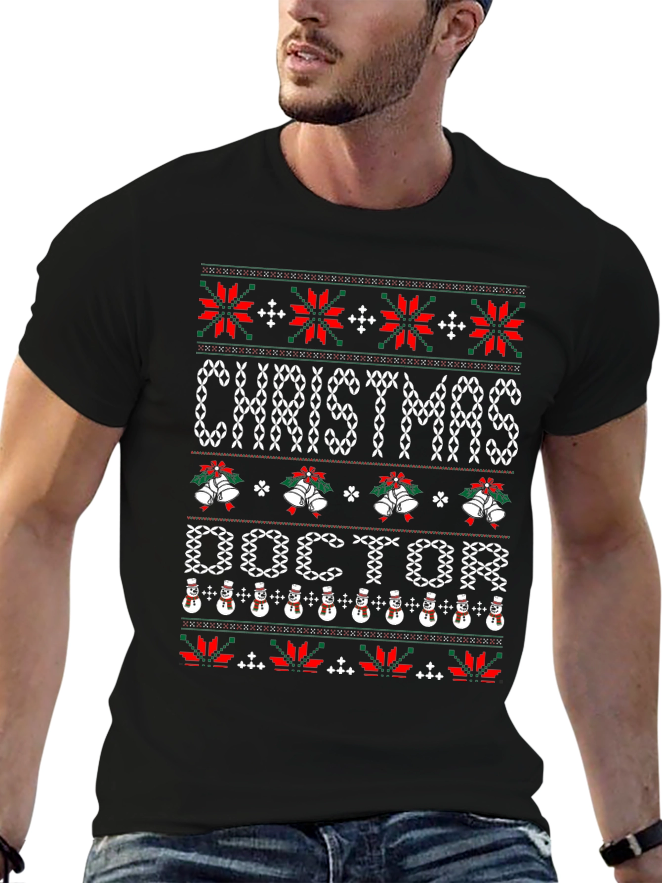 Christmas Doctor Ugly Sweater T-Shirt - Holiday Apparel
