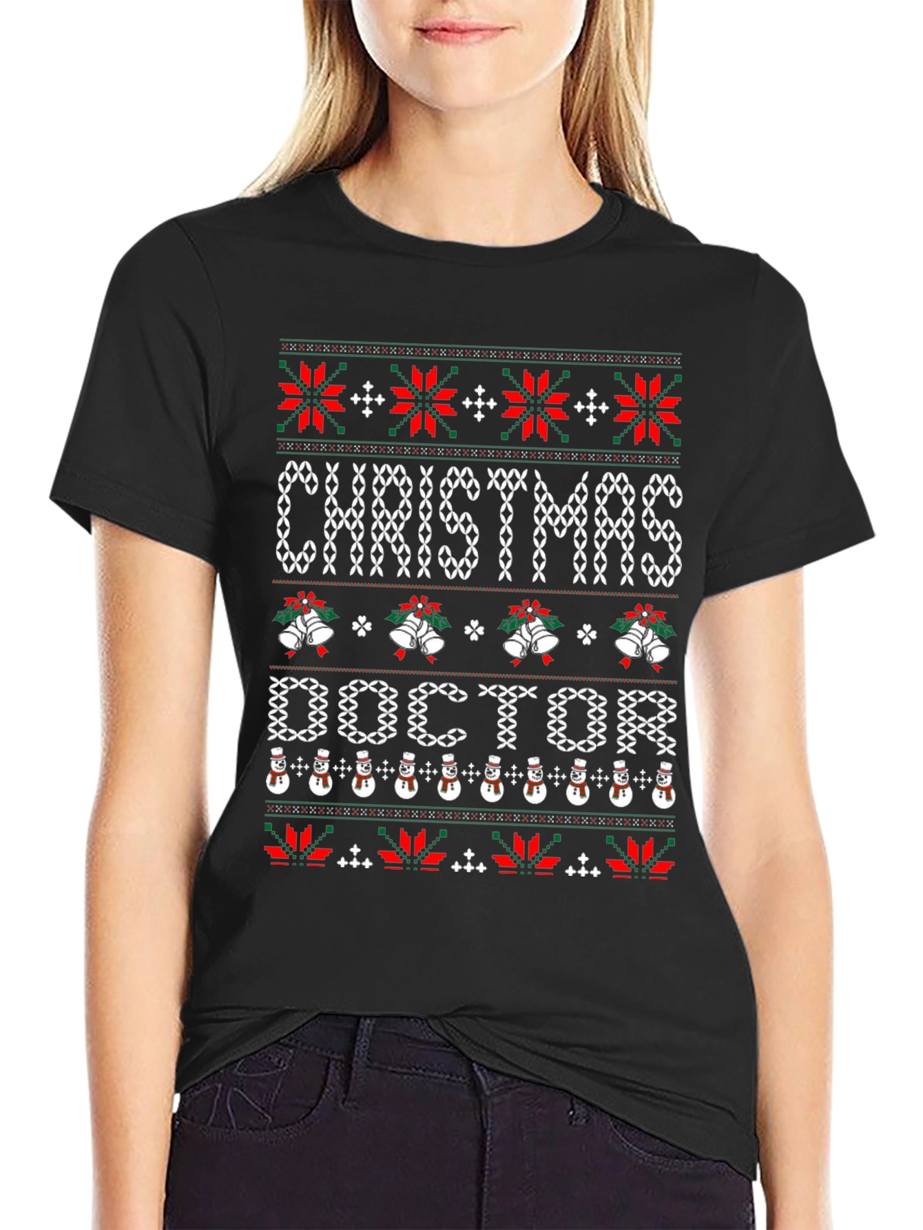 Christmas Doctor Ugly Sweater T-Shirt - Holiday Apparel