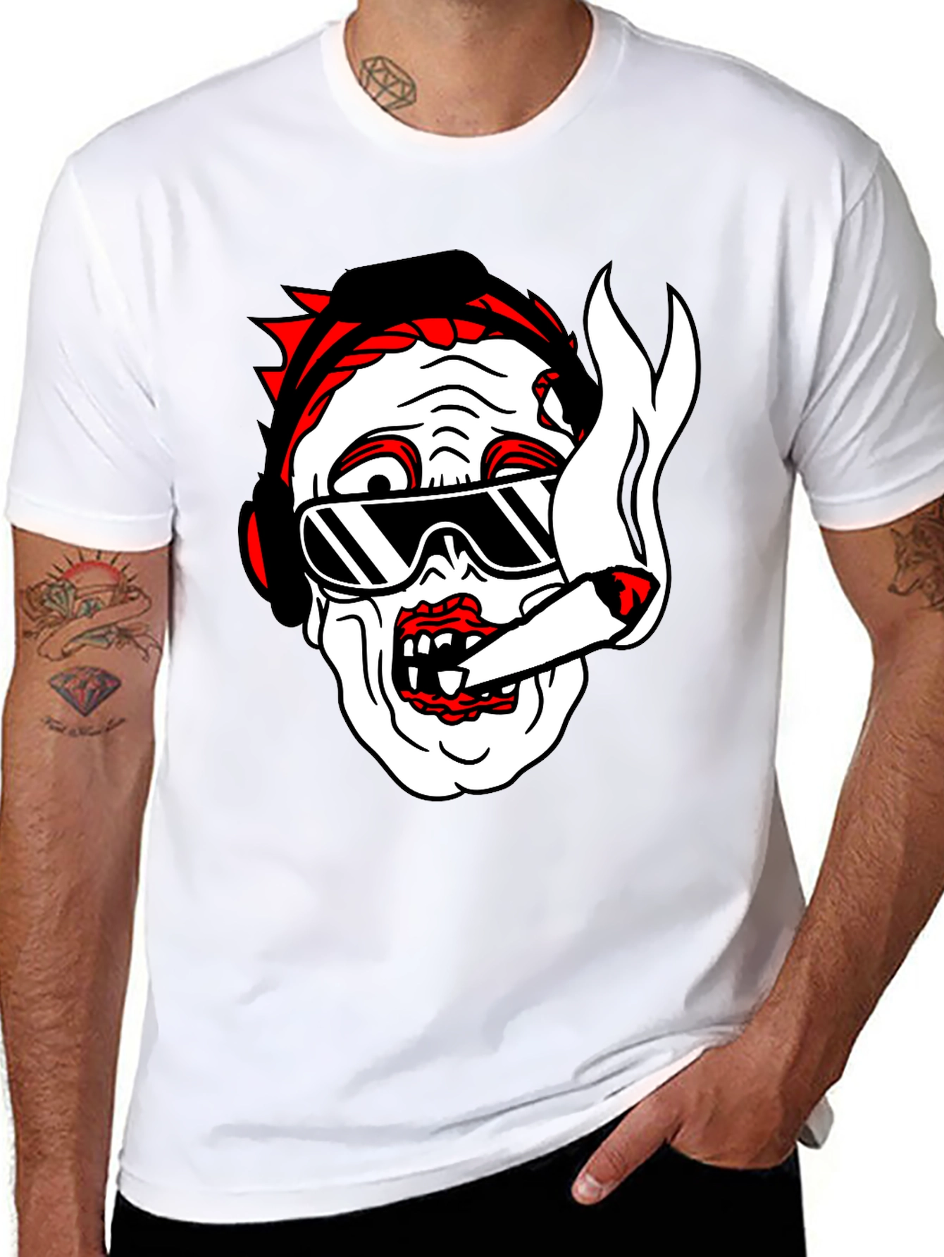 Cool Zombie Graphic T-Shirt - Black Cotton Tee