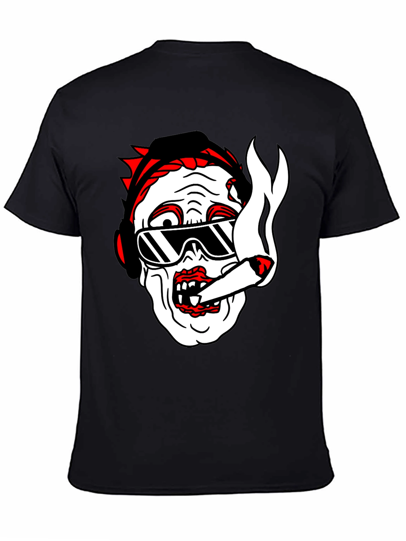 Cool Zombie Graphic T-Shirt - Black Cotton Tee