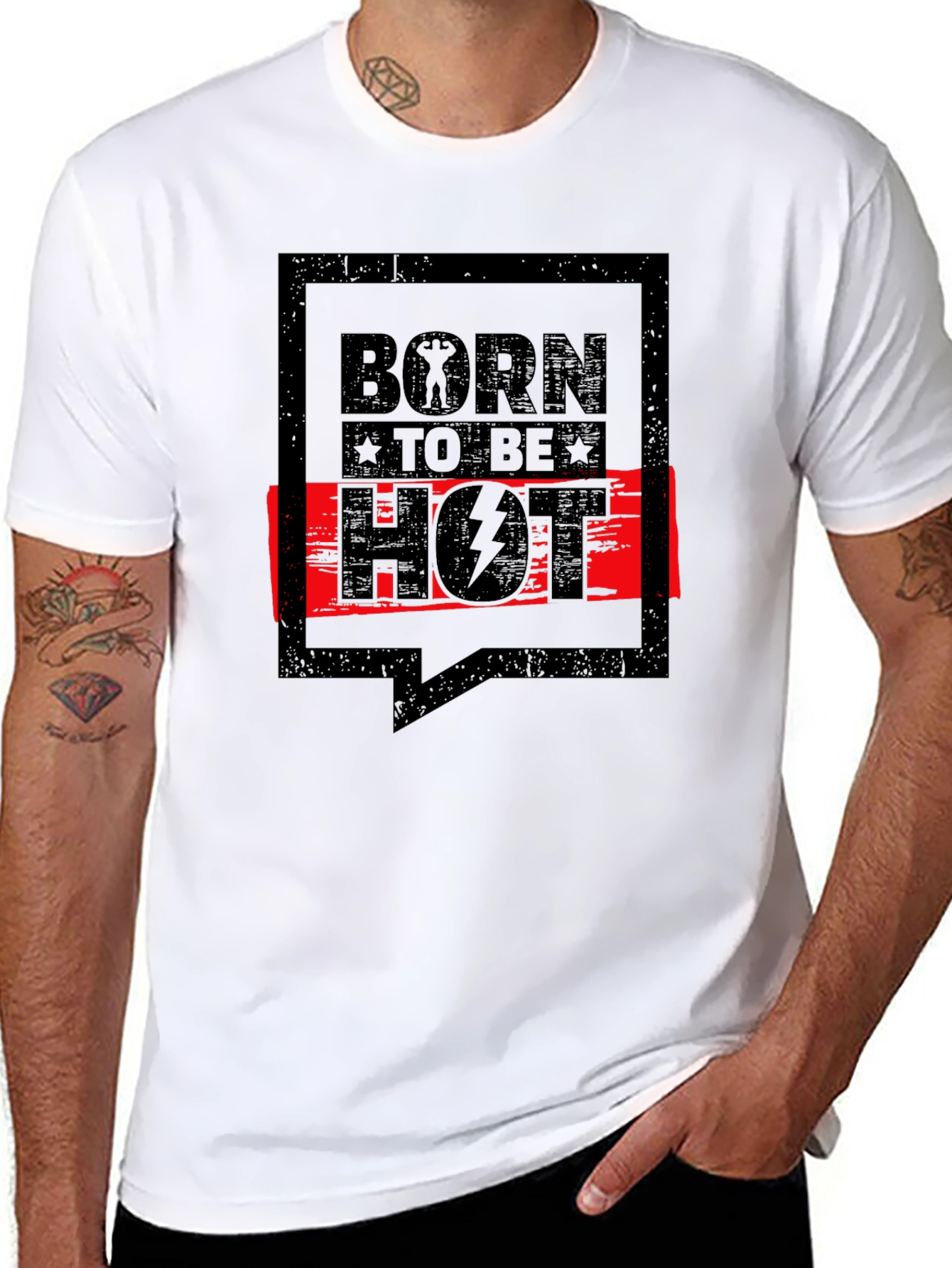 Born To Be Hot Graphic Tee - Black