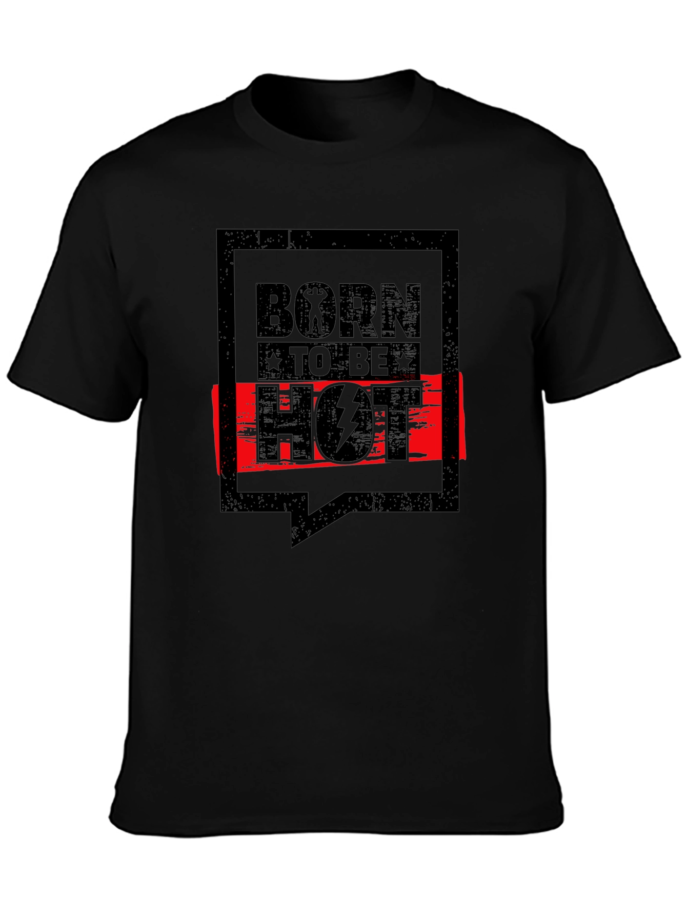Born To Be Hot Graphic Tee - Black
