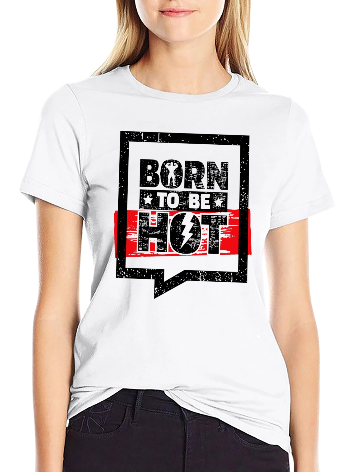 Born To Be Hot Graphic Tee - Black