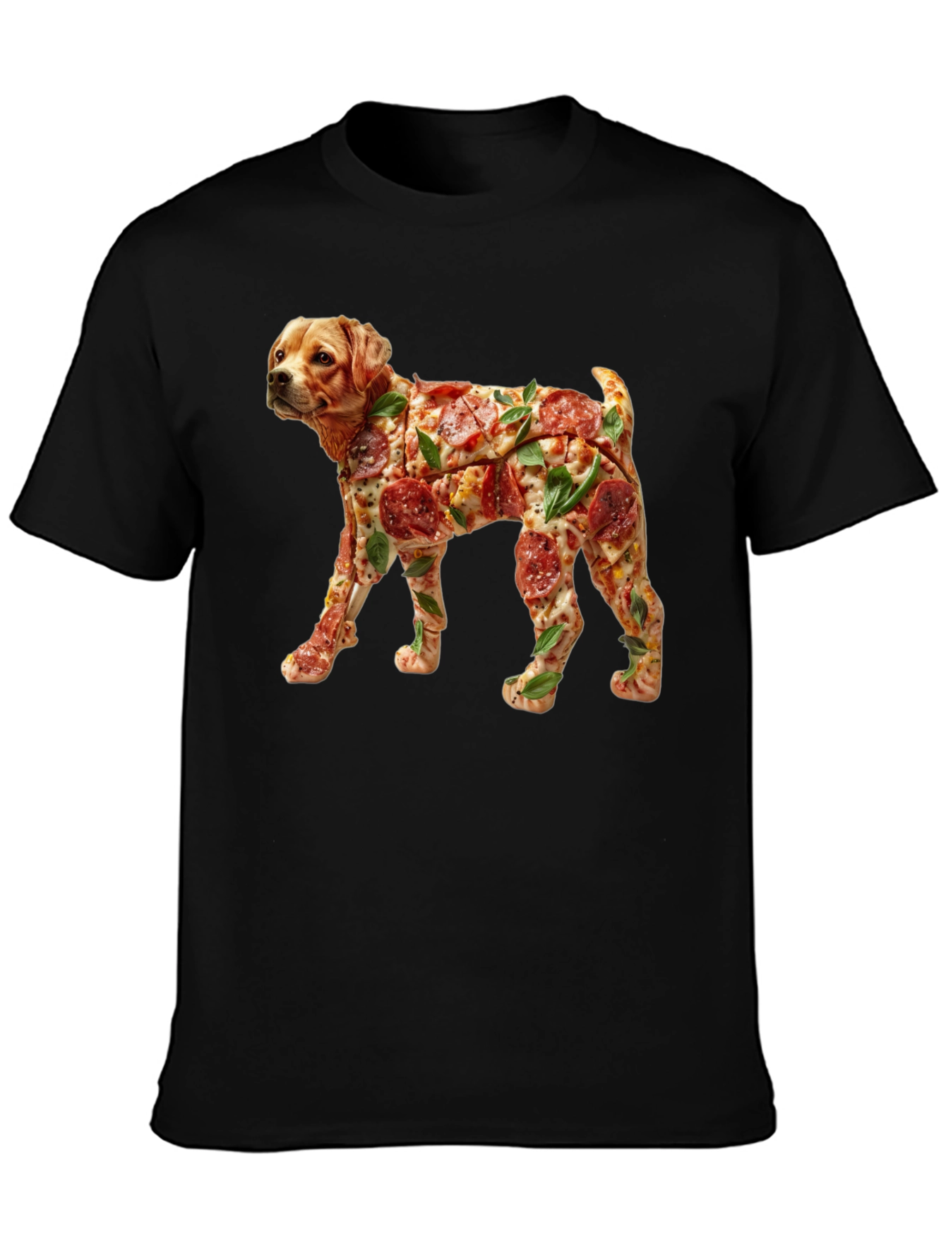 Pizza Dog Graphic T-Shirt - Unique Novelty Tee