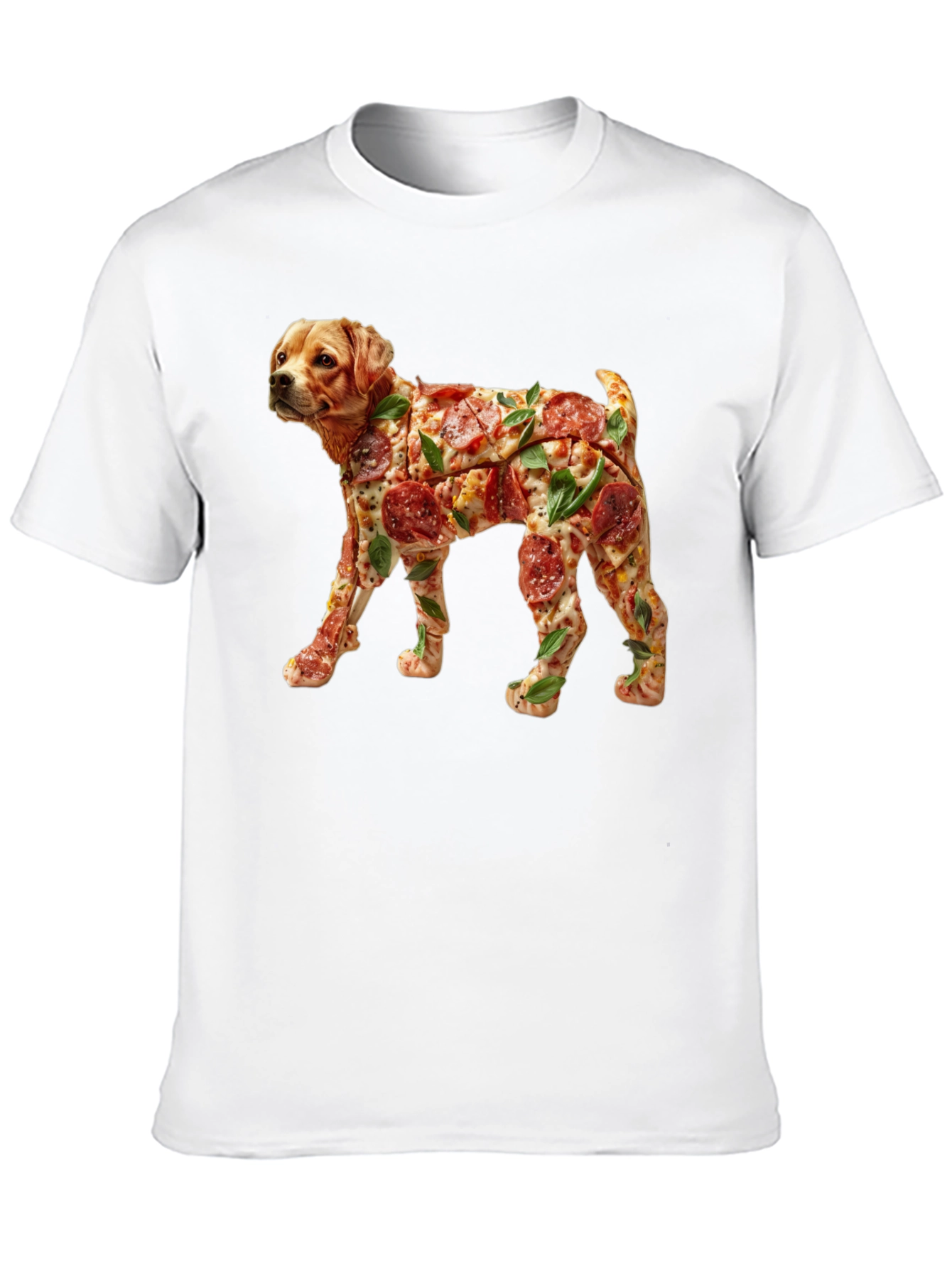 Pizza Dog Graphic T-Shirt - Unique Novelty Tee