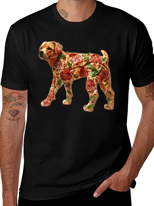 Pizza Dog Graphic T-Shirt - Unique Novelty Tee
