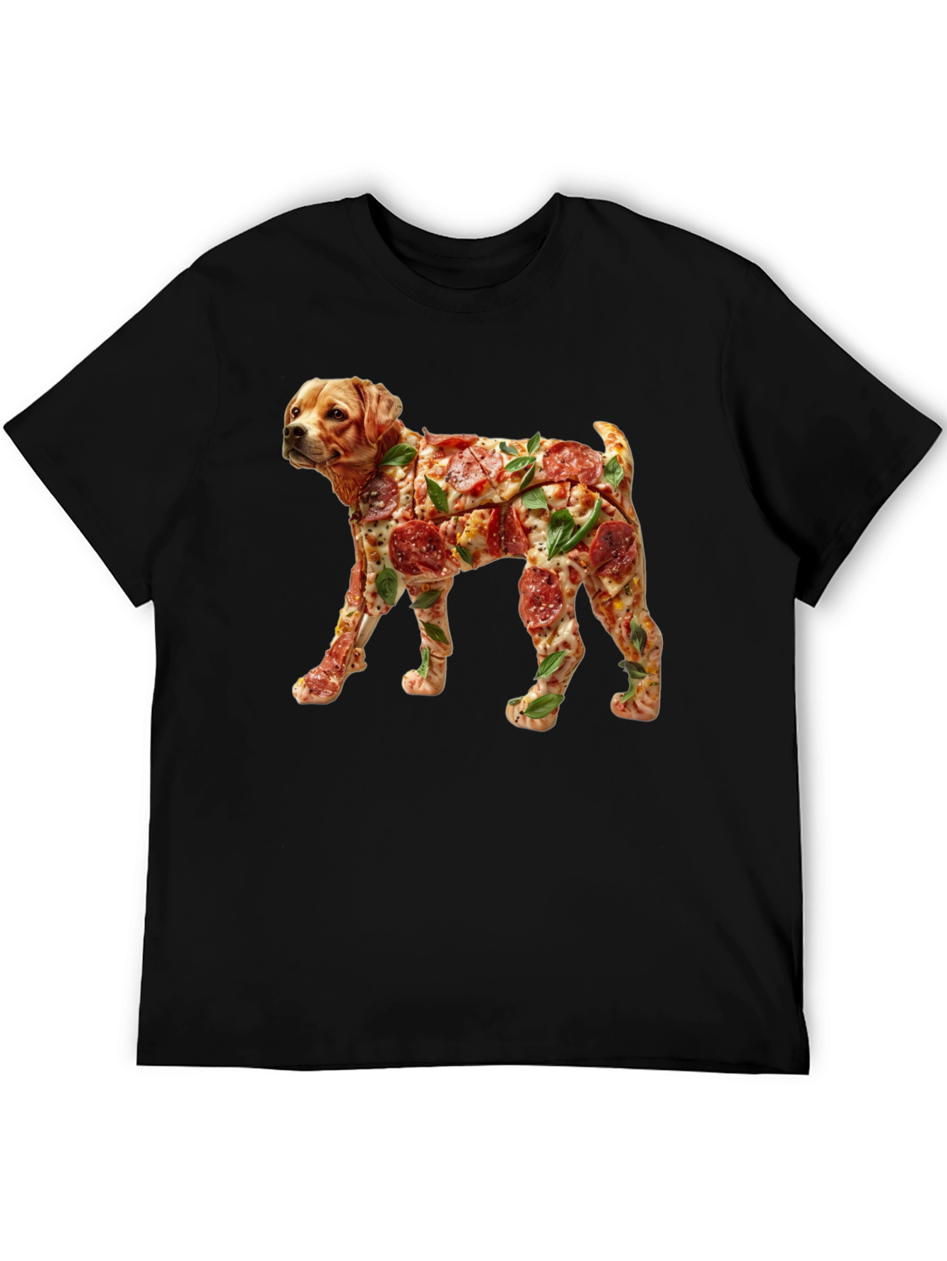 Pizza Dog Graphic T-Shirt - Unique Novelty Tee
