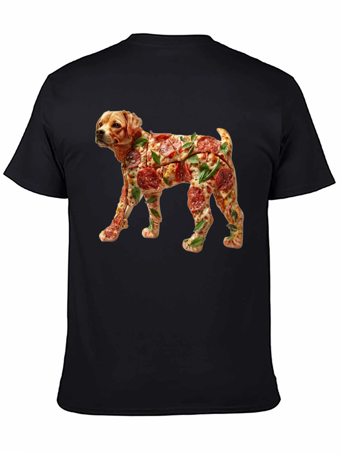 Pizza Dog Graphic T-Shirt - Unique Novelty Tee